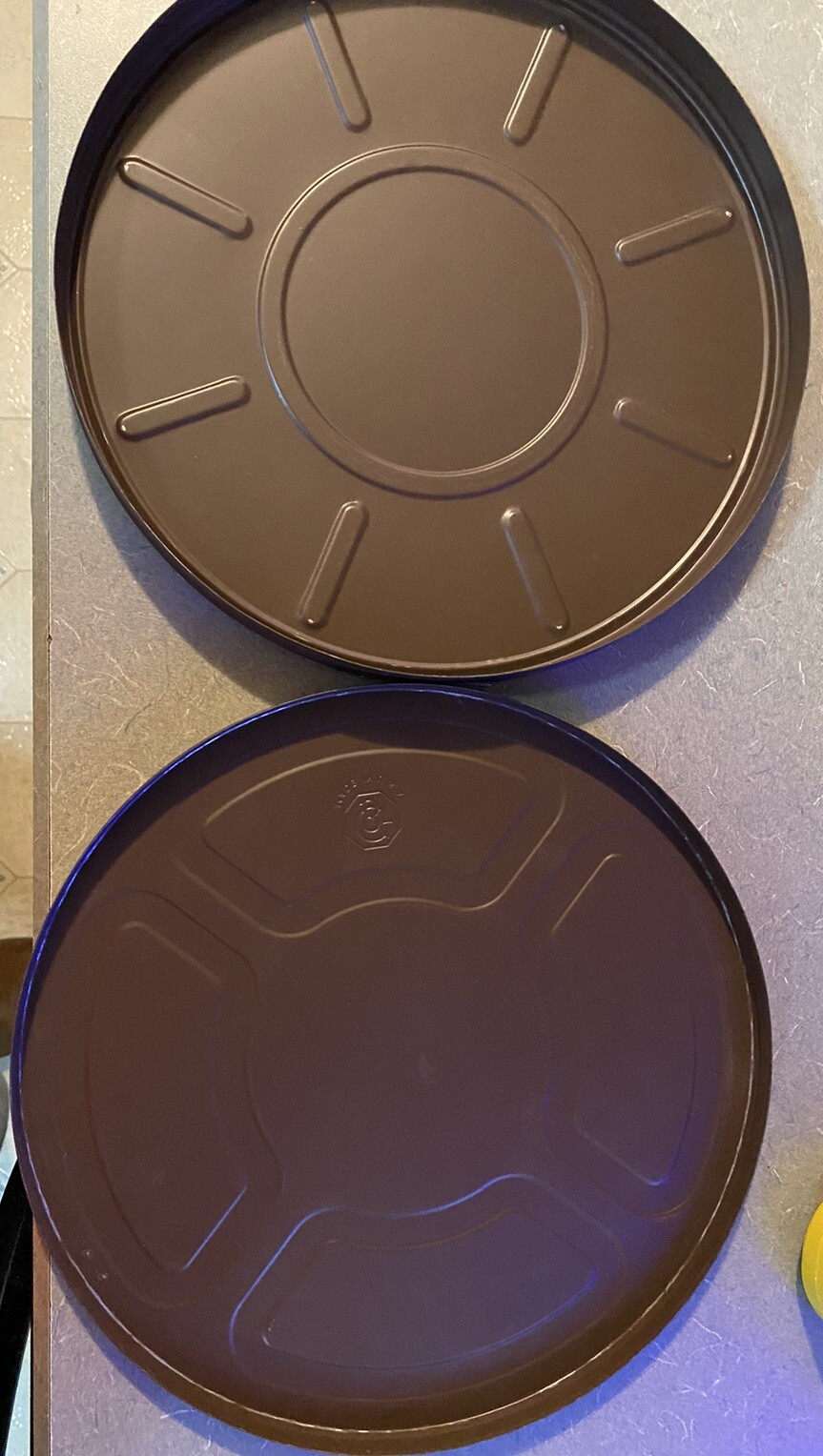 4 Vintage Goldberg Brothers metal Film Reel canisters.
