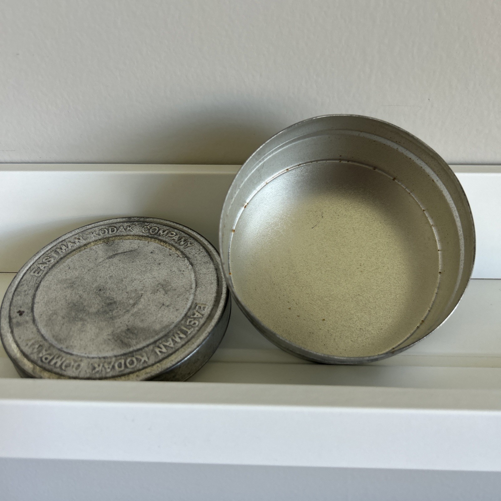 Vintage Eastman Kodak Company 35mm Film Canister Tin Pan 3 3/4 Wide Metal