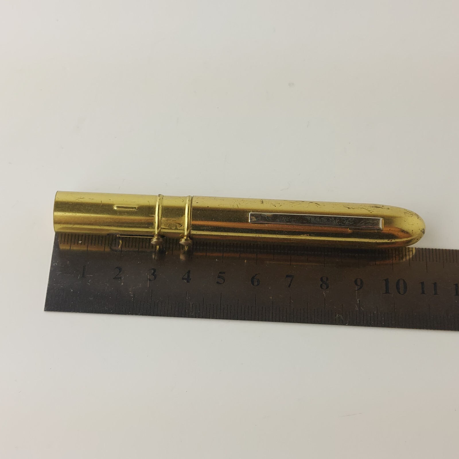 Vintage Retractable Double Ended Brass Camera Lens Brush and Polisher #5856