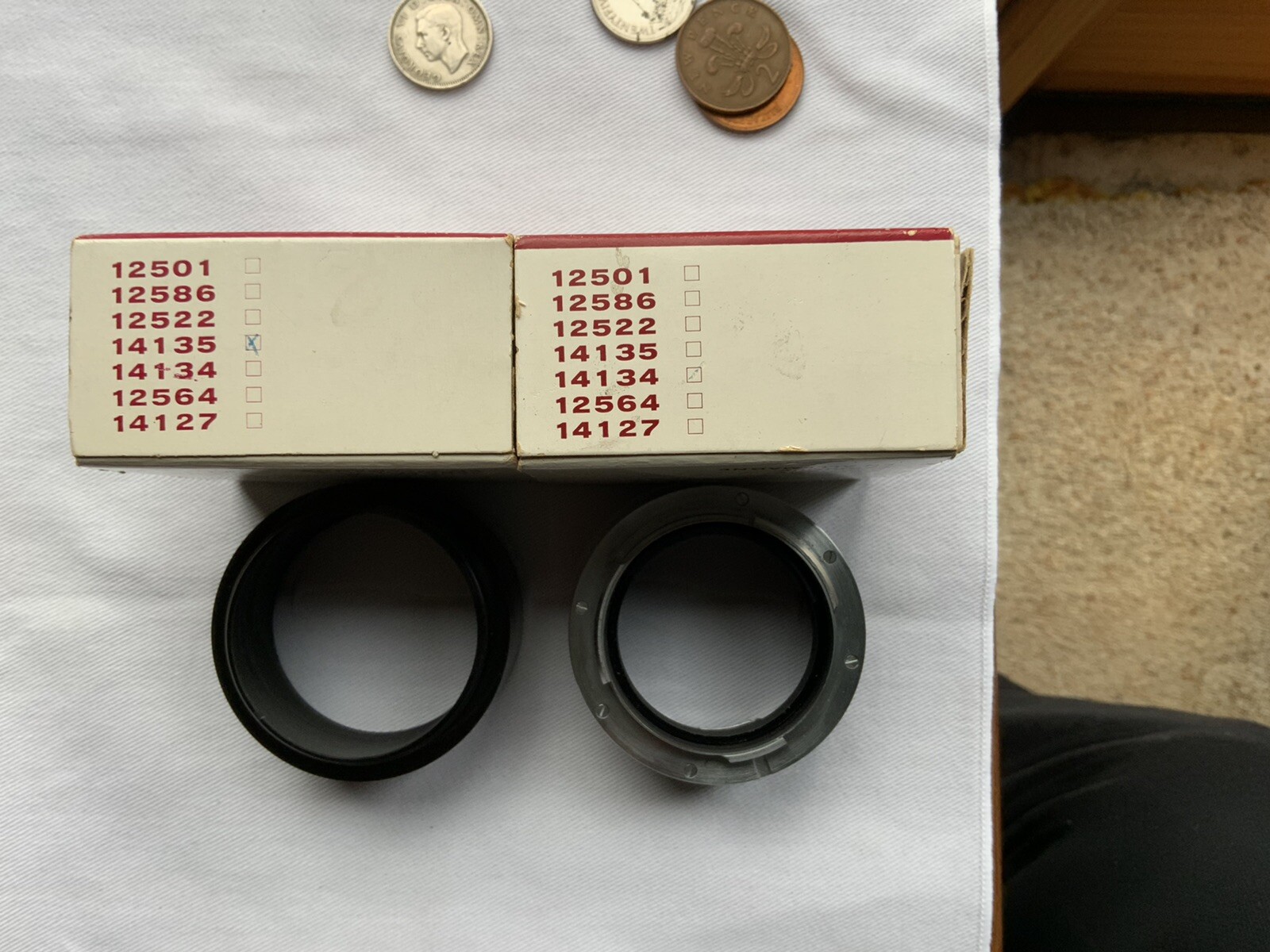 Vintage Lot E.Leitz Wetzlar 2 Piece Combination Rings 1435 And 1434.