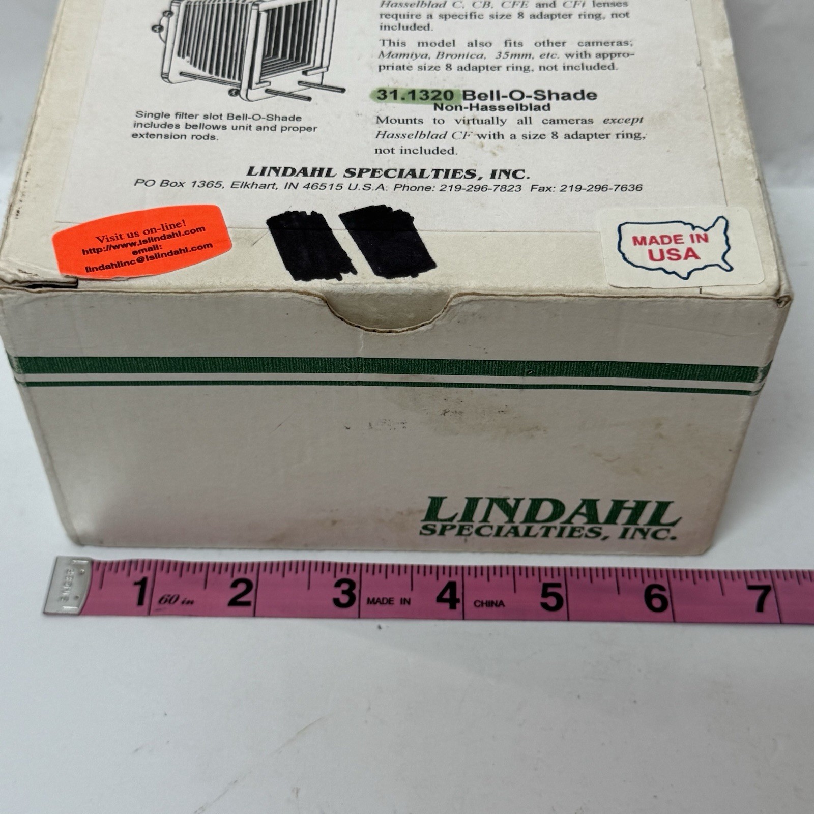 Vintage NIB Lindahl Specialties Bellows Attachment Large Format Camera Lens USA