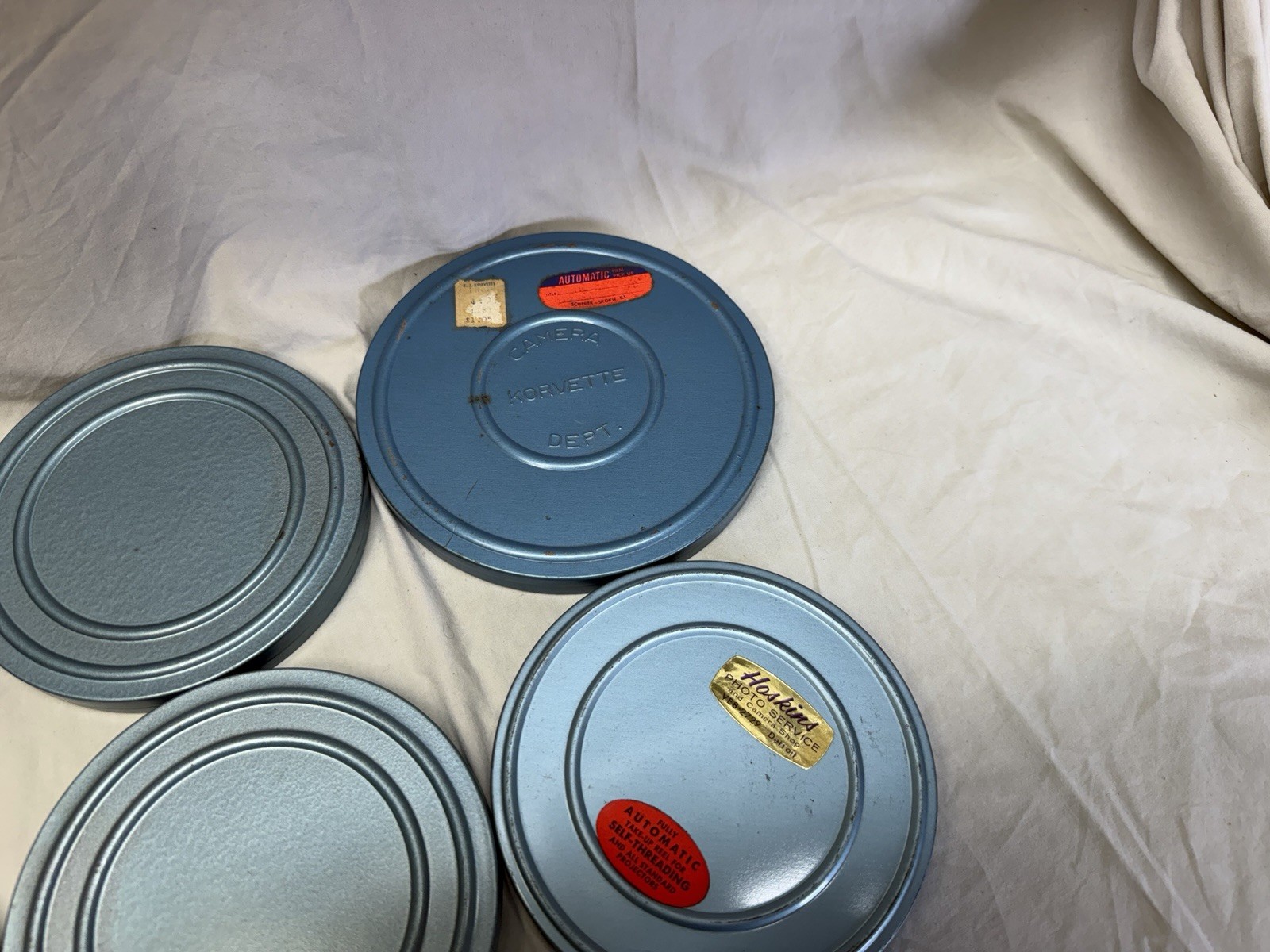 Vintage Kenco Film Reel Storage Box With 10 Empty Film Reels