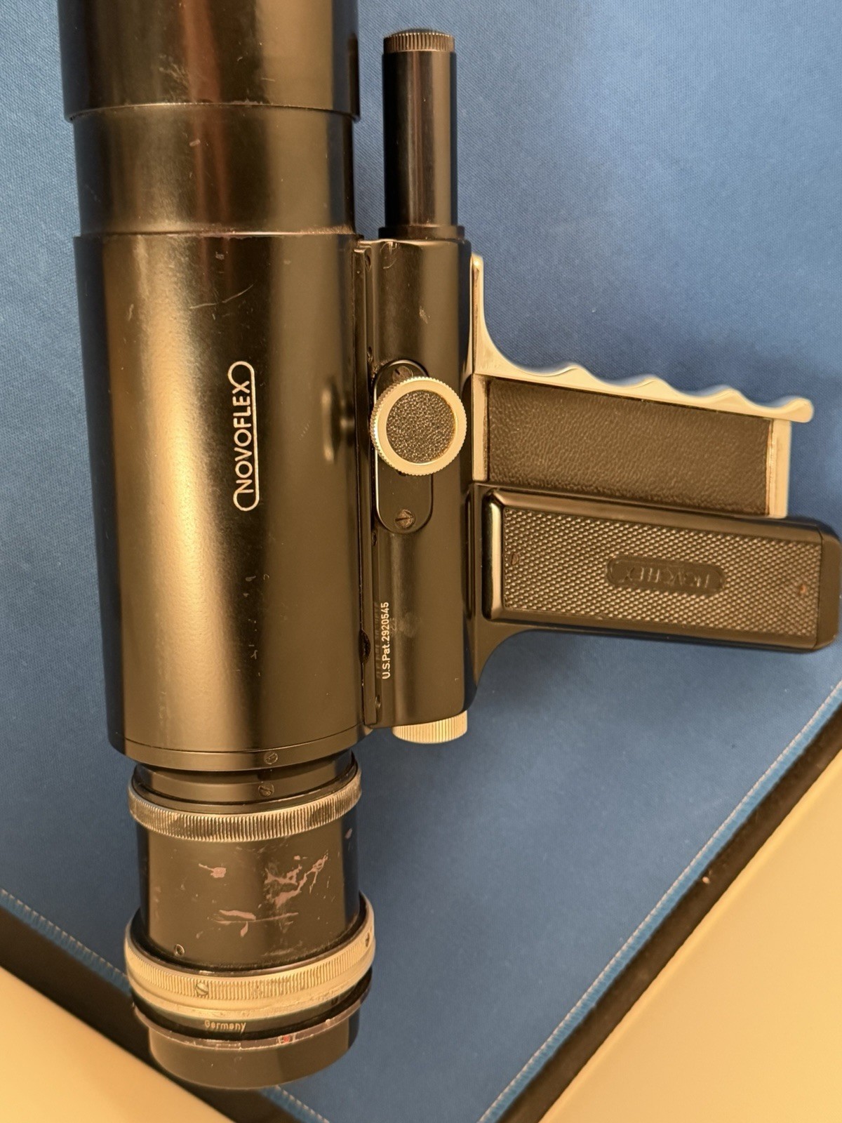 Novoflex vintage pistol grip with Noflexar 1:5.6 400mm lens
