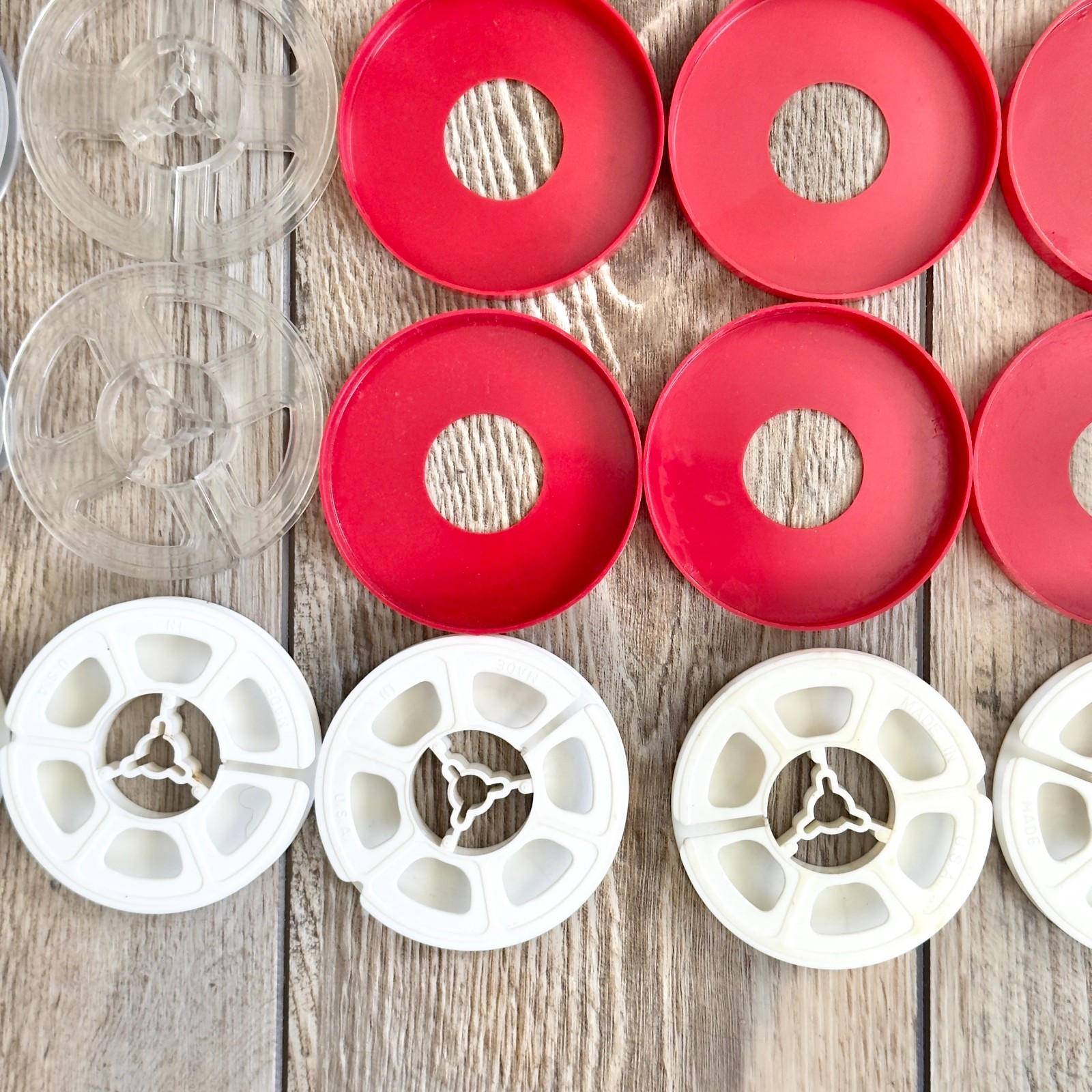 Mixed Lot Over 40 8mm Approximately 3″ Empty Plastic Film Reels
