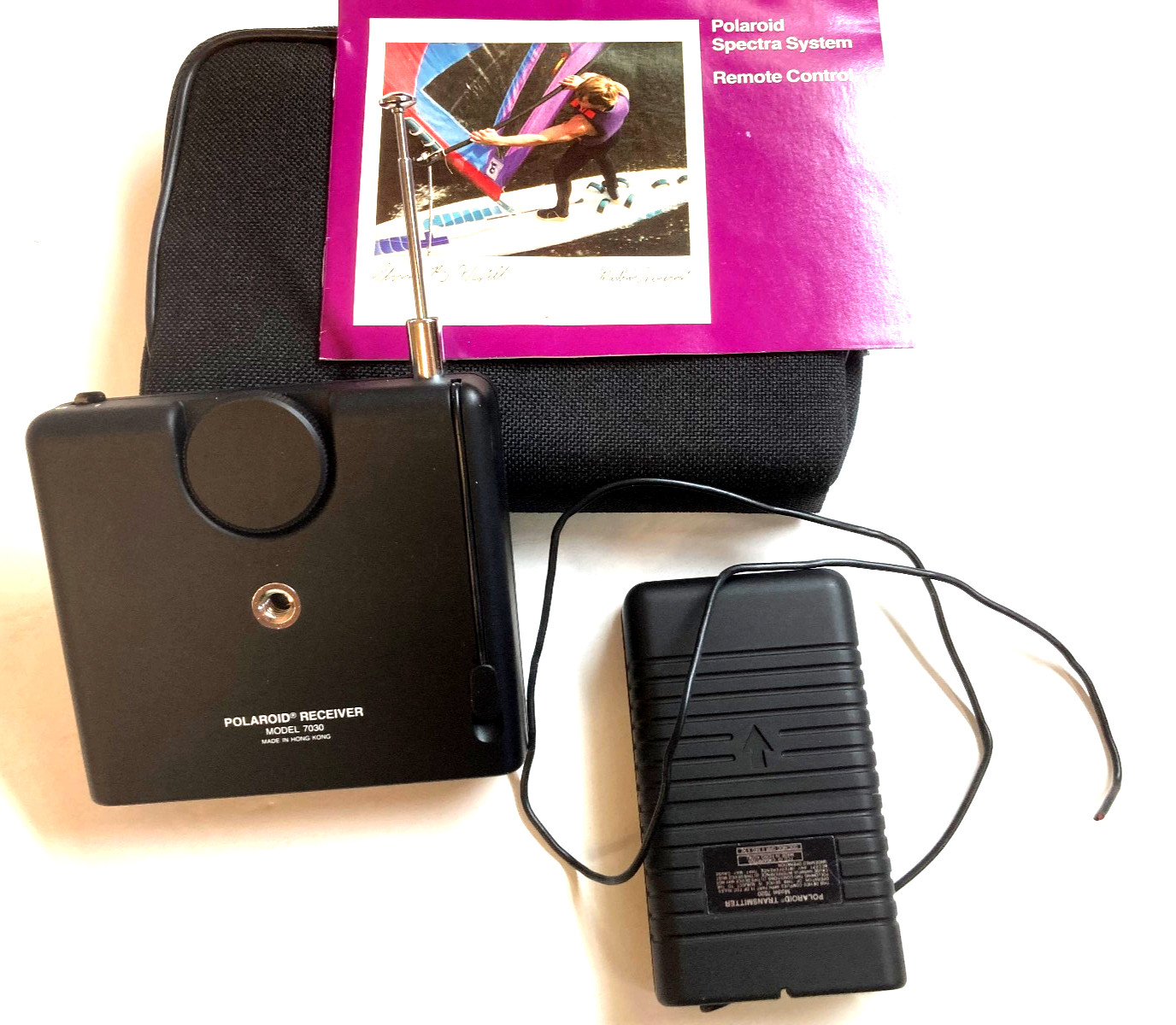 Polaroid Spectra System Remote Control 7030 Receiver, 7020 Transmitter w/ Case