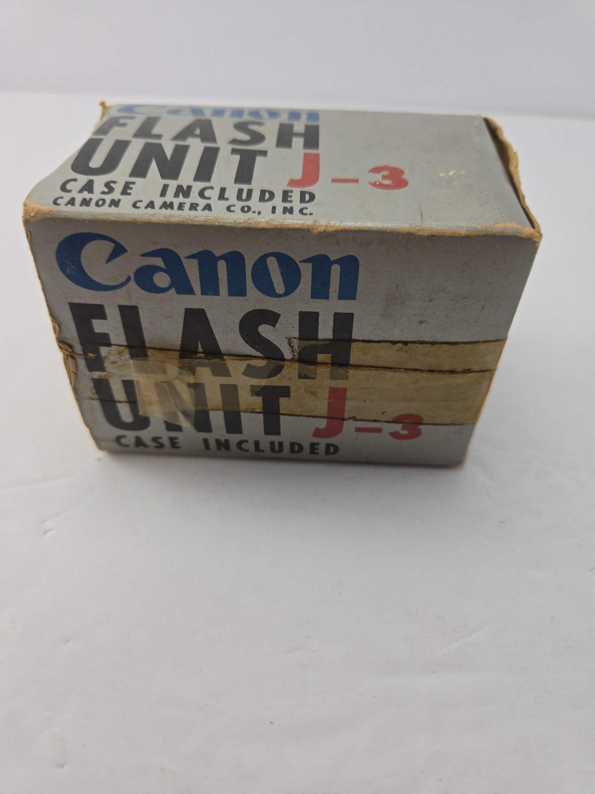 Vintage Canon Flash Unit Model J-3 Film Camera Bulb Flash Box Case Japan