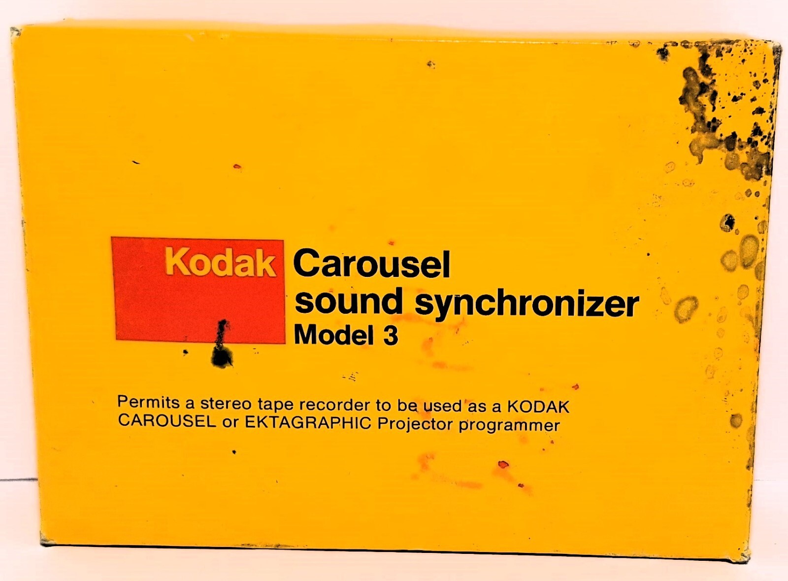 Vtg Kodak Carousel Sound Synchronizer Model 3 with Hard Case Manual and Box