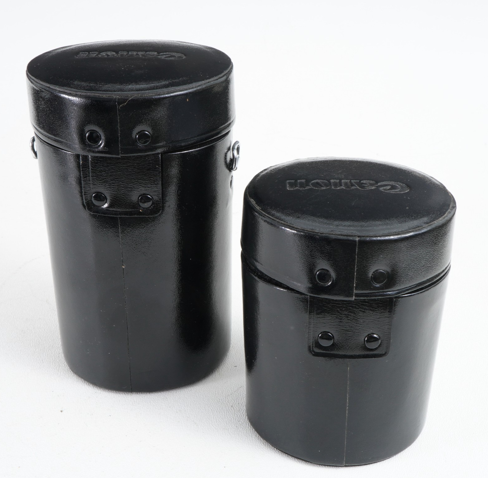 -[EX+++] Vintage Canon Hard 35mm Camera Lens Cases E AND C