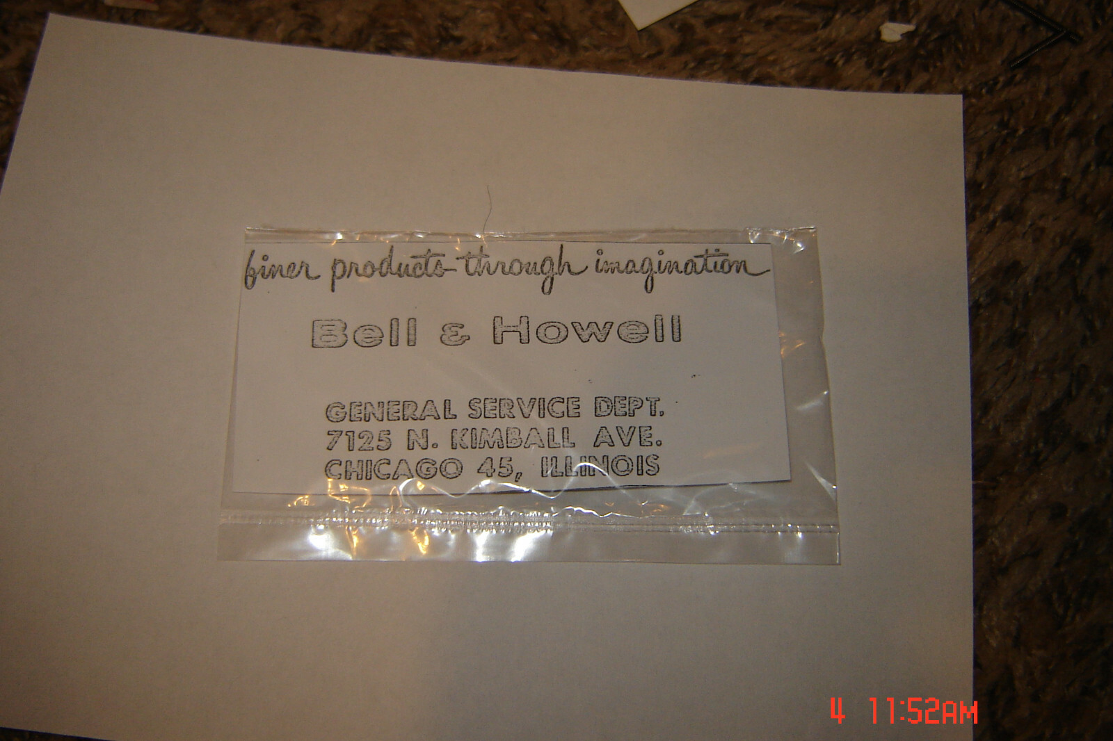 B&H 635 Projector BELT, 1 Drive MOTOR Belt, For Bell & Howell 635 Projector