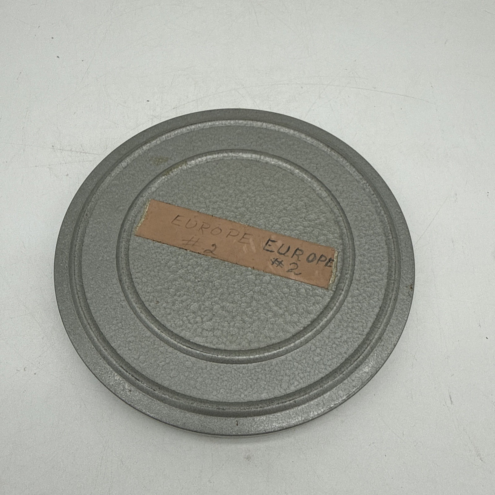 Vintage Silver Metal Film Reel Canister 6″ With Film Reel