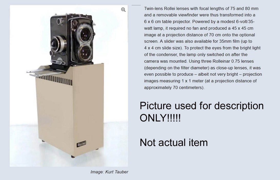 Rollei P 95 projection attachment for Rolleiflex / Rolleimagic / Rolleicord