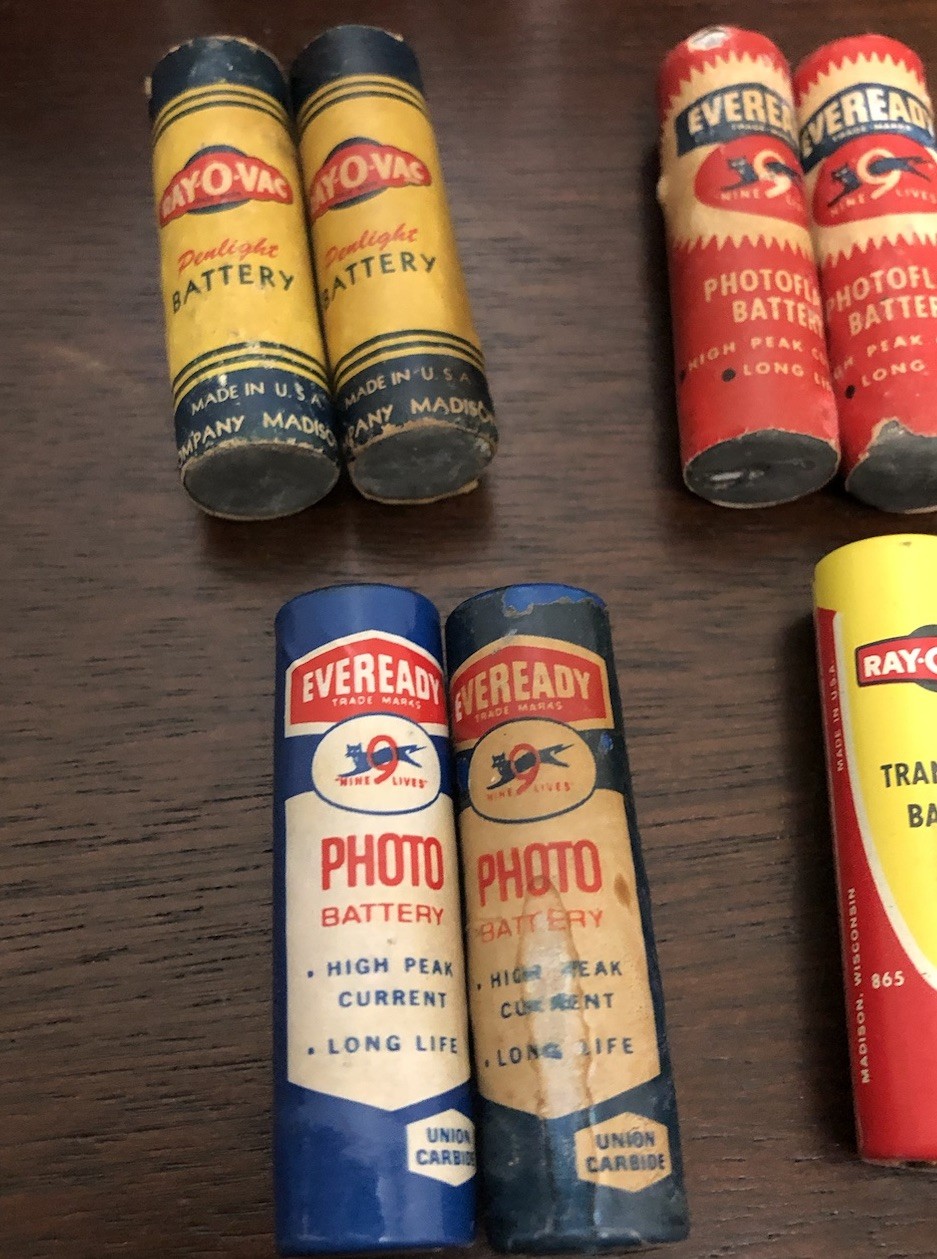 Vintage Photo Battery Lot Great Display Graphics Bright Star Eveready 16 Pcs