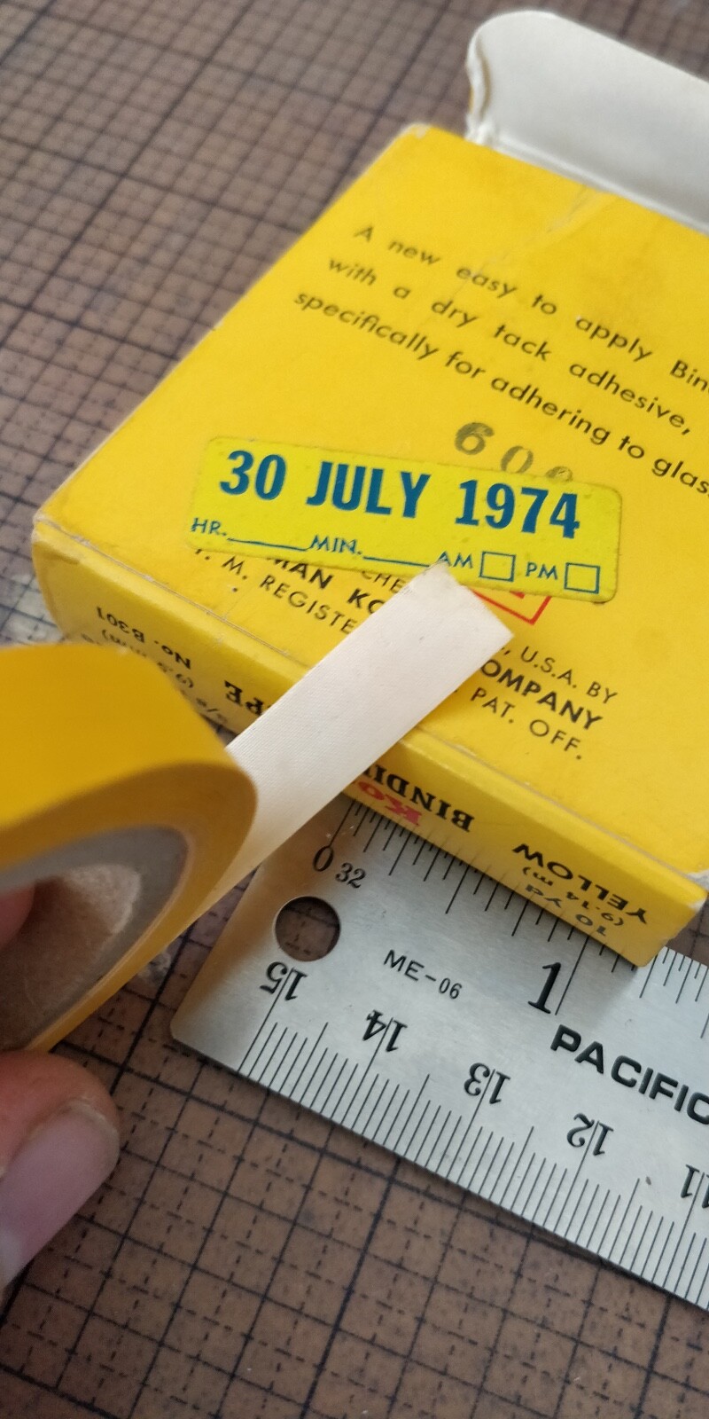 Vintage – Kodak NOS 10yd 3/8″ Wide Yellow Binding Tape – From 1974
