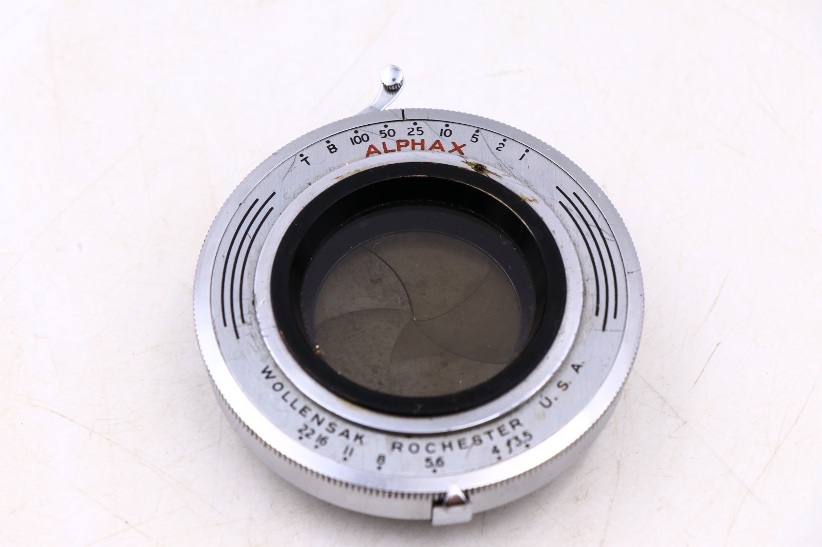 Vintage Wollensak Alphax f/3.5 Shutter Pat 1922 With Lens As Is