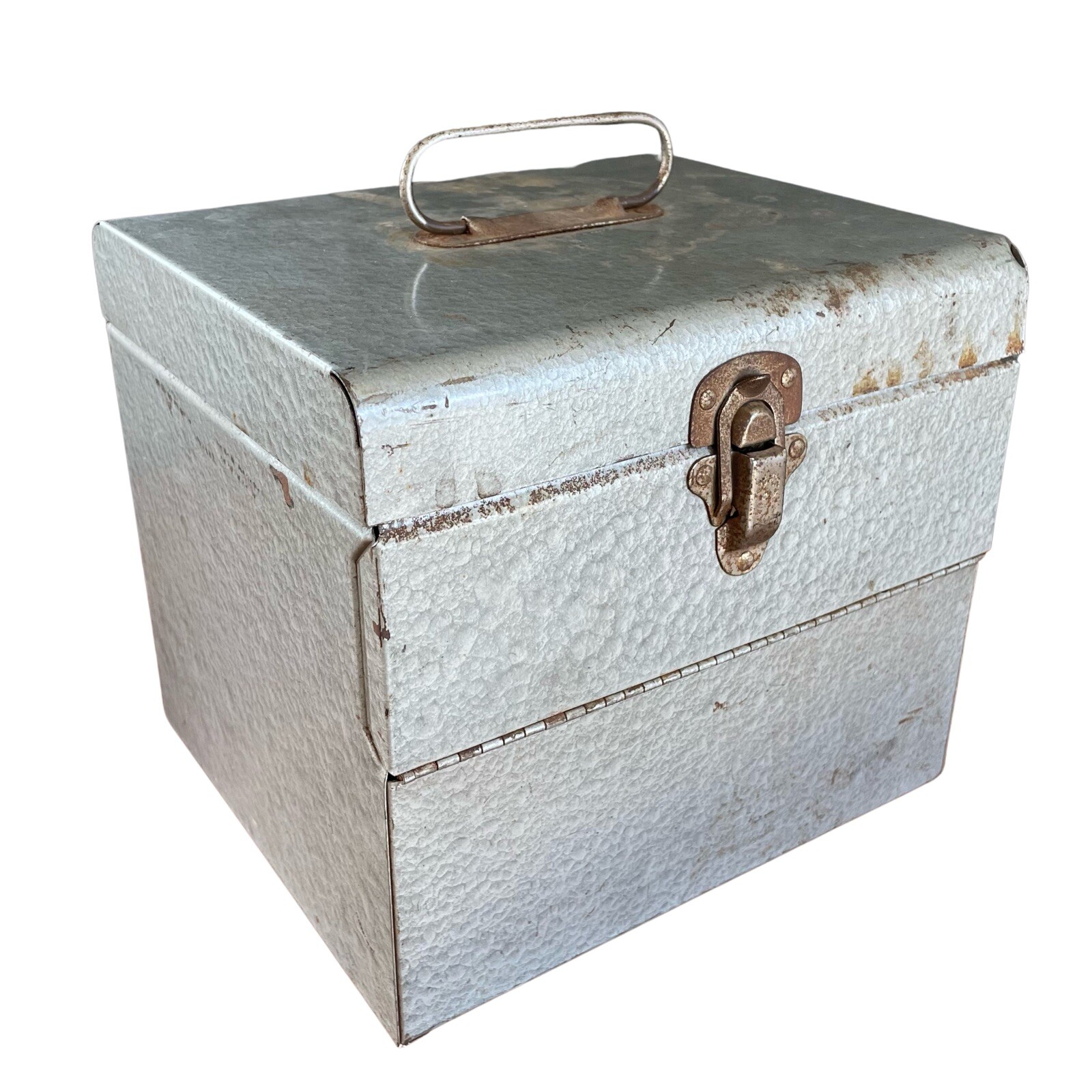 Heavily Rusted Vintage Metal 12 slot 8mm Film Box