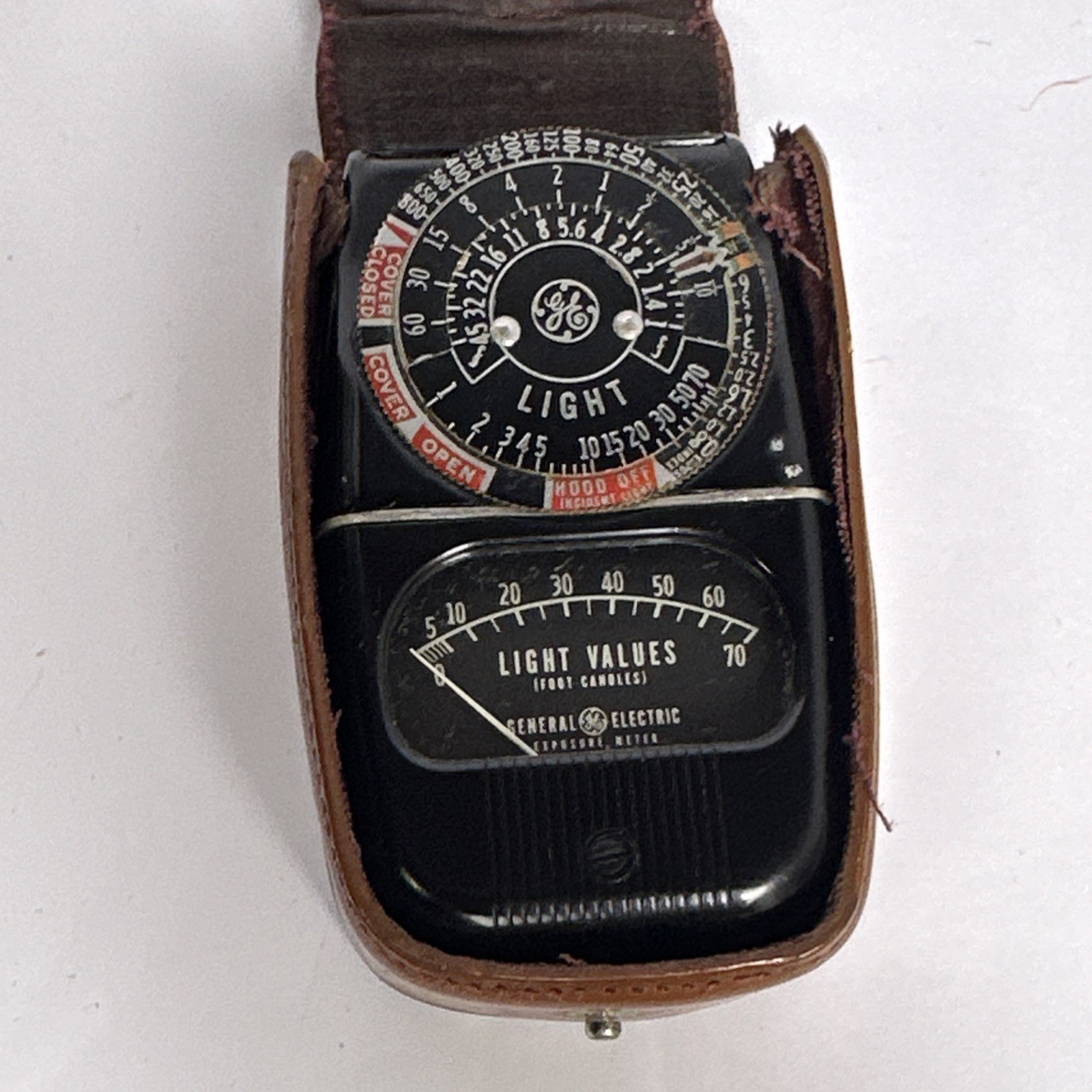 GE Photo Exposure Light Meter 8DW58Y4 w Leather Case Vintage