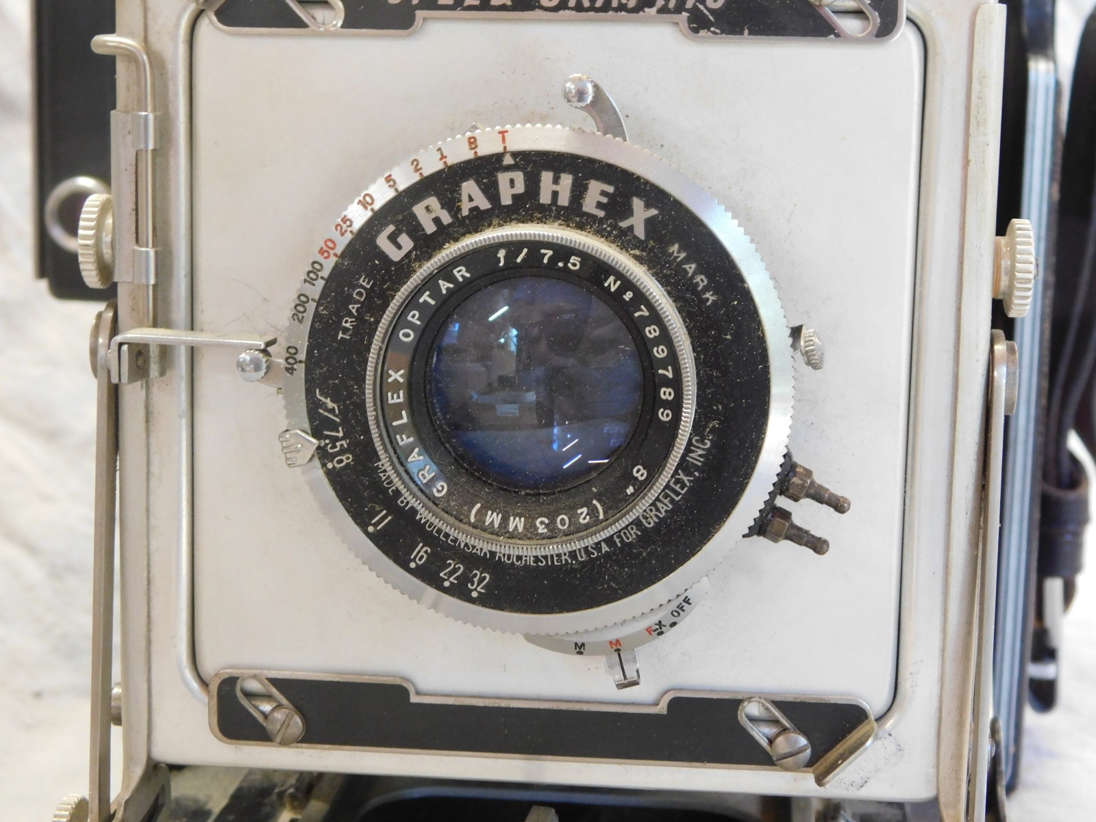 Vintage Pacemaker Speed Graphic 4×5 w/ 203mm f/7.5 Graflex Optar READ!