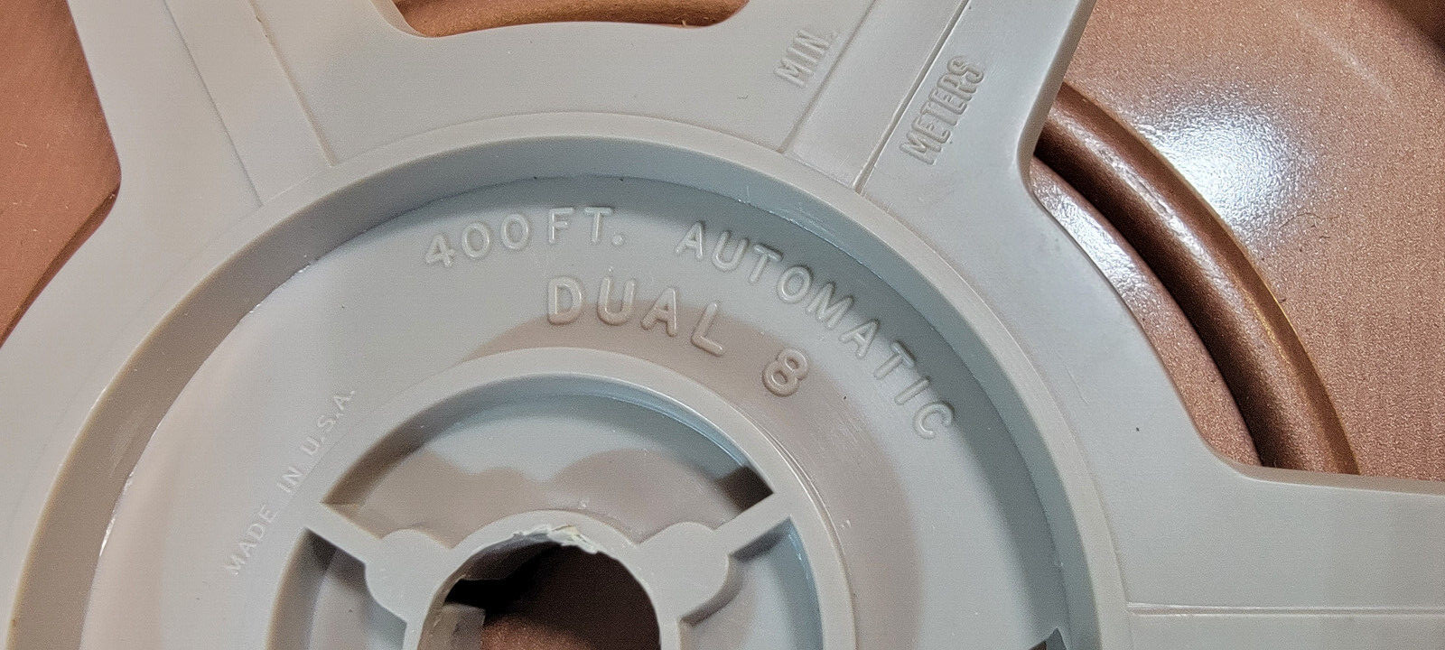 2 Goldberg 400 ft. Dual 8mm Plastic Movie Reel, Can