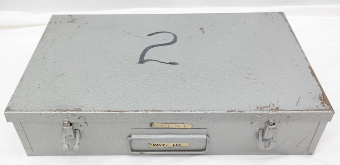 Vintage Metal 35mm Photo Slide Storage Case 13″ x 7.5″ TF