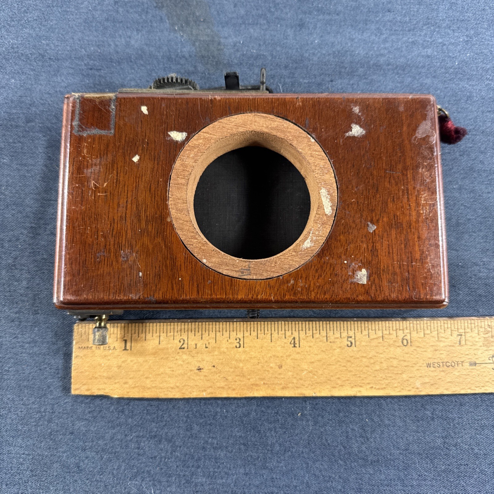 Rare 2.75in Thornton Pickard Extra Rapid Time Shutter Wood Brass For Barrel Lens