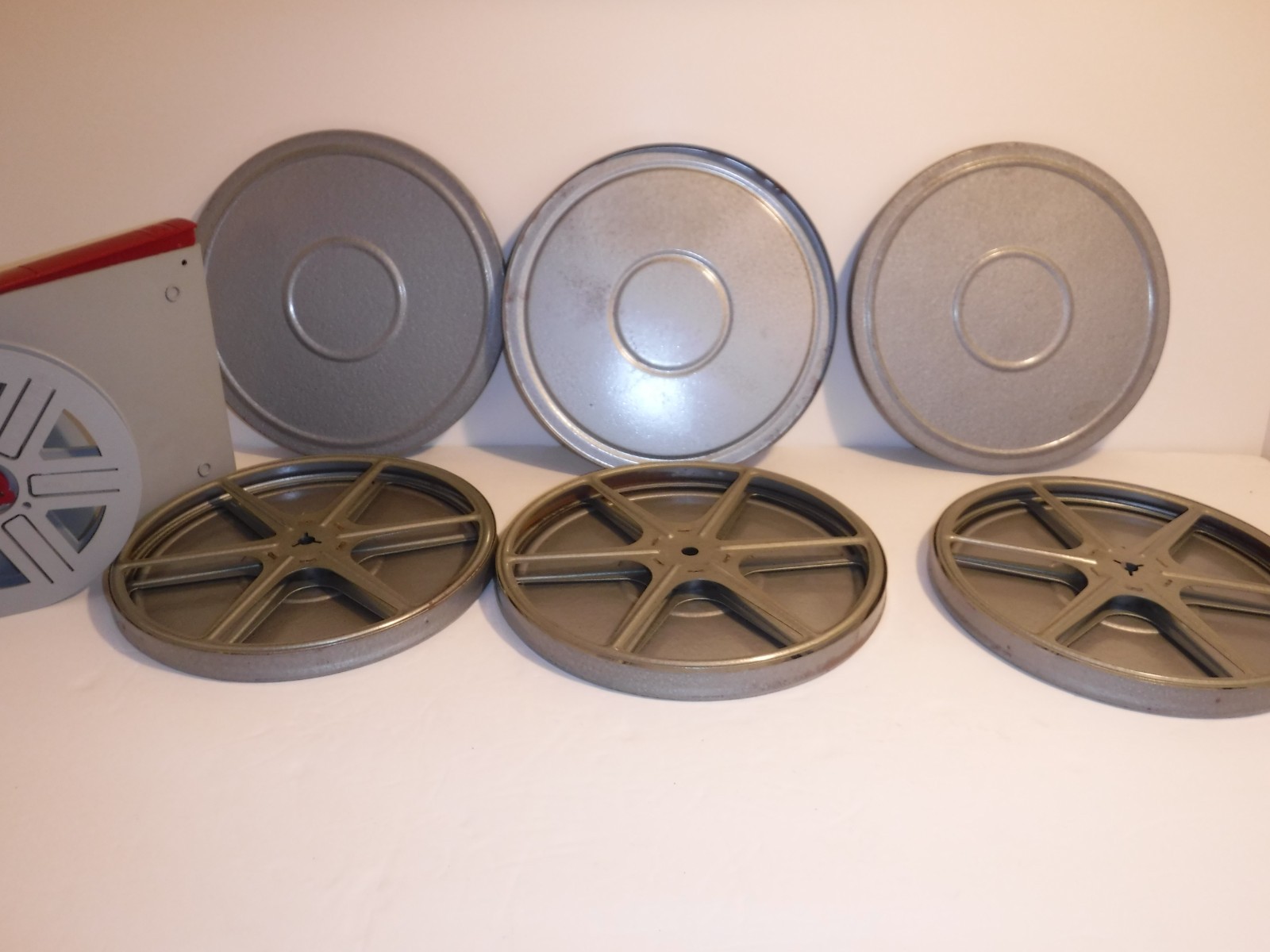 Lot Of Four 8mm Reels With Cases Kenco Metal And Bonum Plastic Vintage 📽️