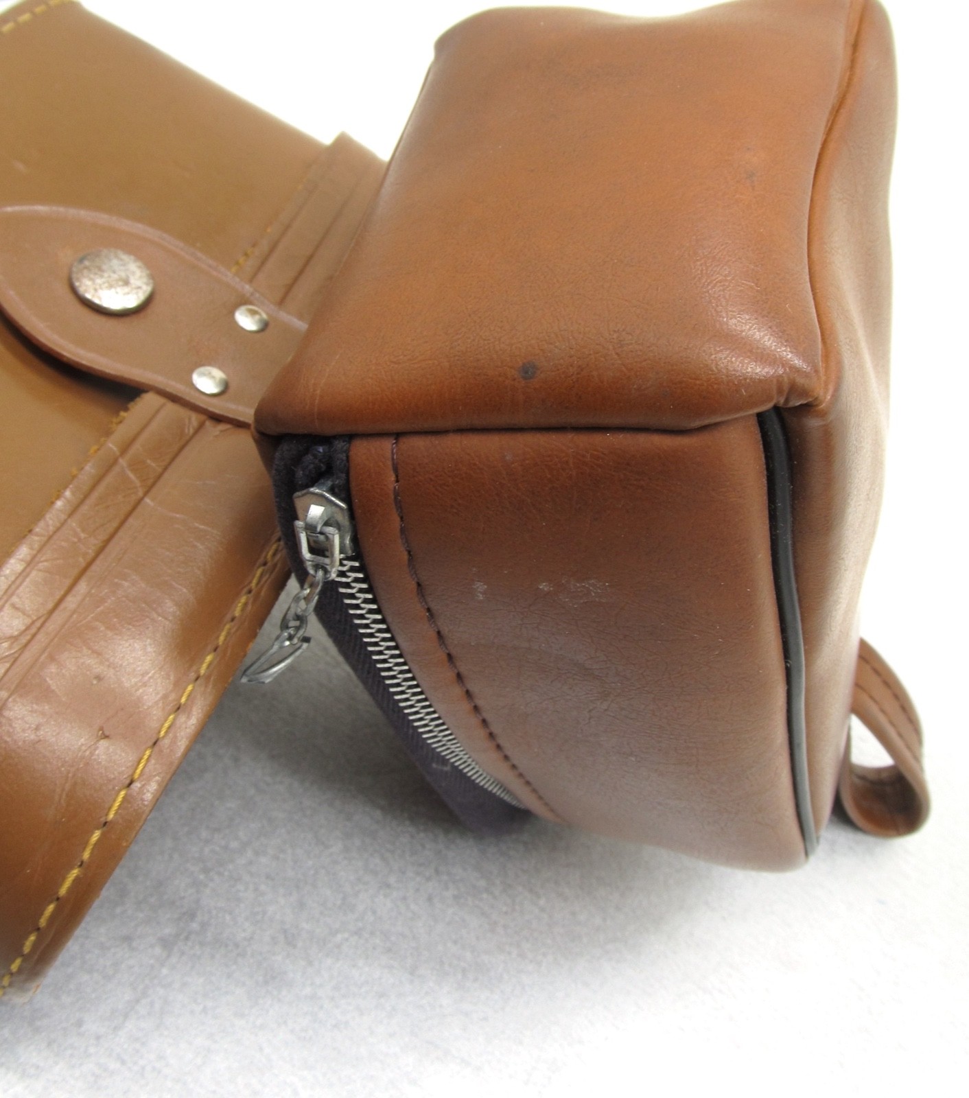 Lot 2 Vintage Camera Cases Light Brown Leather 1 Top Grain Cowhide Argus & Kodak
