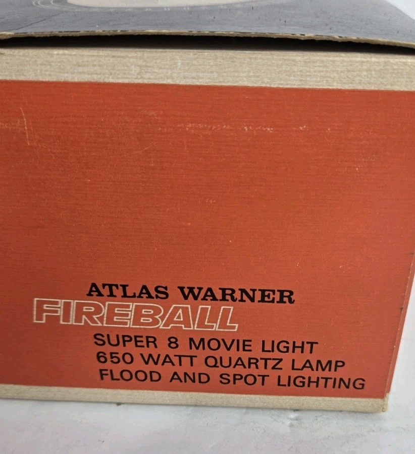 Atlas Warner Fireball Super 8 650 Watt Quartz Lamp Movie Light Flood And Spot