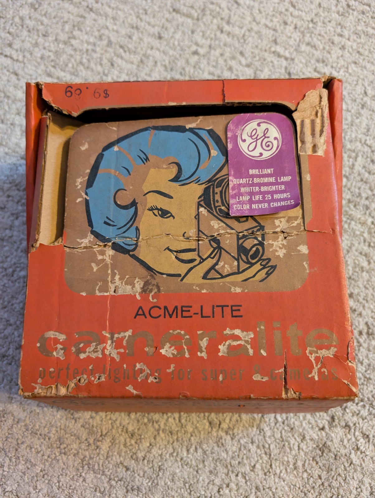 Vintage GE Acme-Lite Cameralite Model 70 for Super 8 Cameras (Tested)