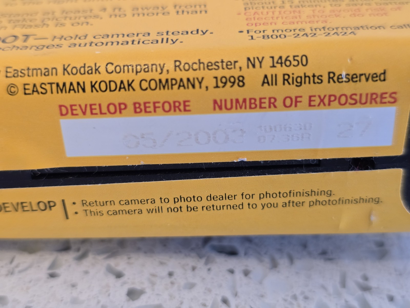 Kodak Old Disposable Camera 2002 Film Filled with Mystery Photos Unknown As Is