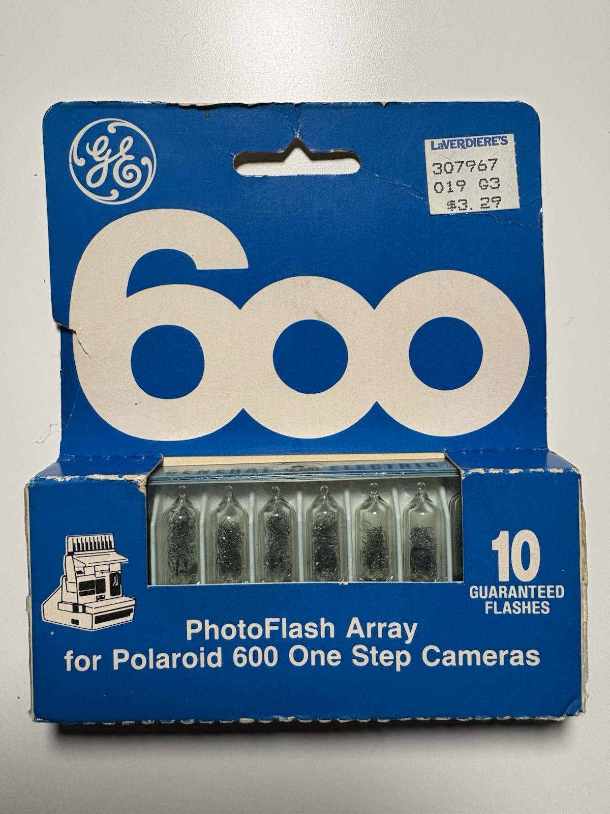 Vintage GE 600 PhotoFlash Array 10 Flash Bulbs For Polaroid 600 Cameras NOS