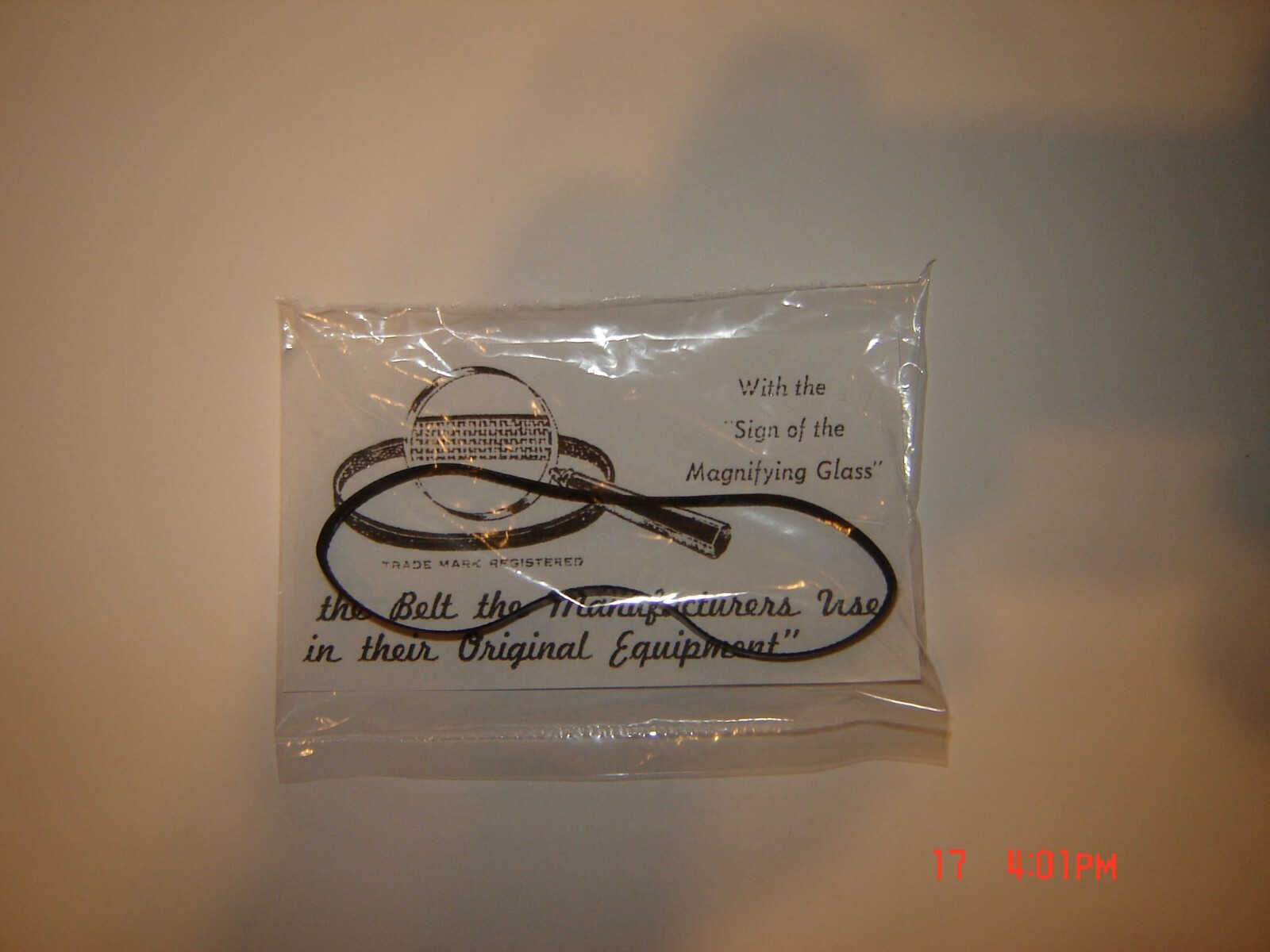 Emdeko Dual 8, EM-7000,EM-9000 Projector Belt, 1 Fabric Motor Belt, New.