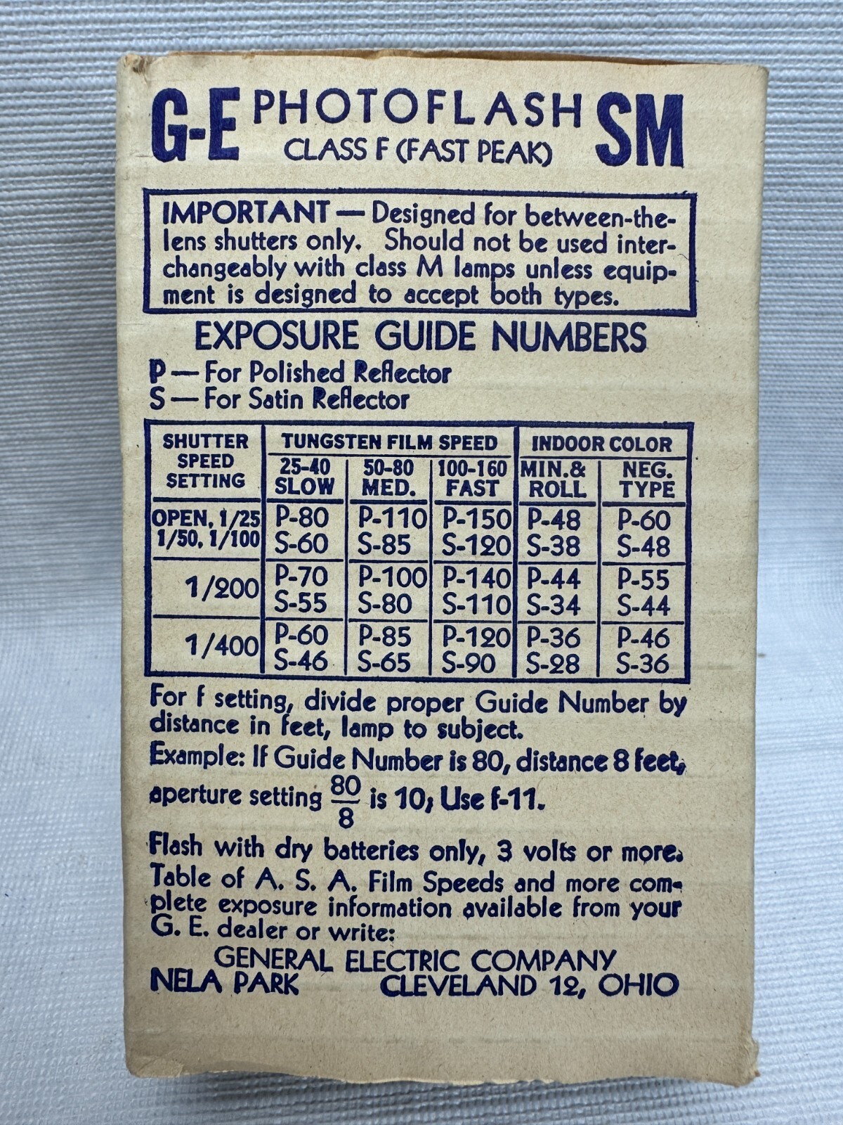 Vintage GE Photoflash Lamps PH SM Class F Bulbs Made in U.S.A. Pack of 12