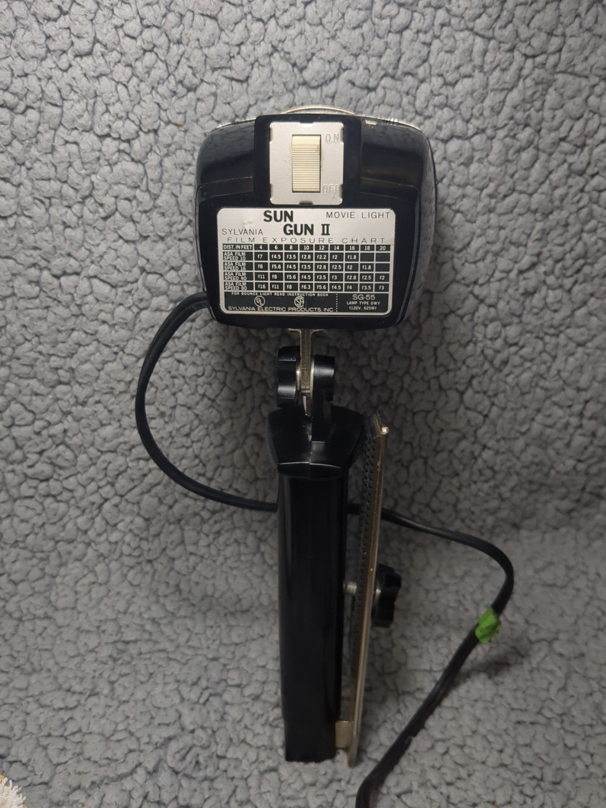 Vintage Sylvania Sun Gun II Movie Light SG-55 Lamp Light