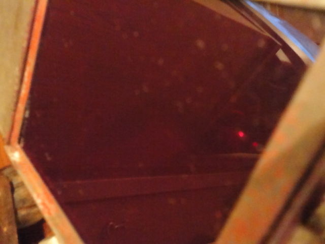 Dark Room Photographic Lantern Ruby Glass Protective Door Oil Lamp Antique