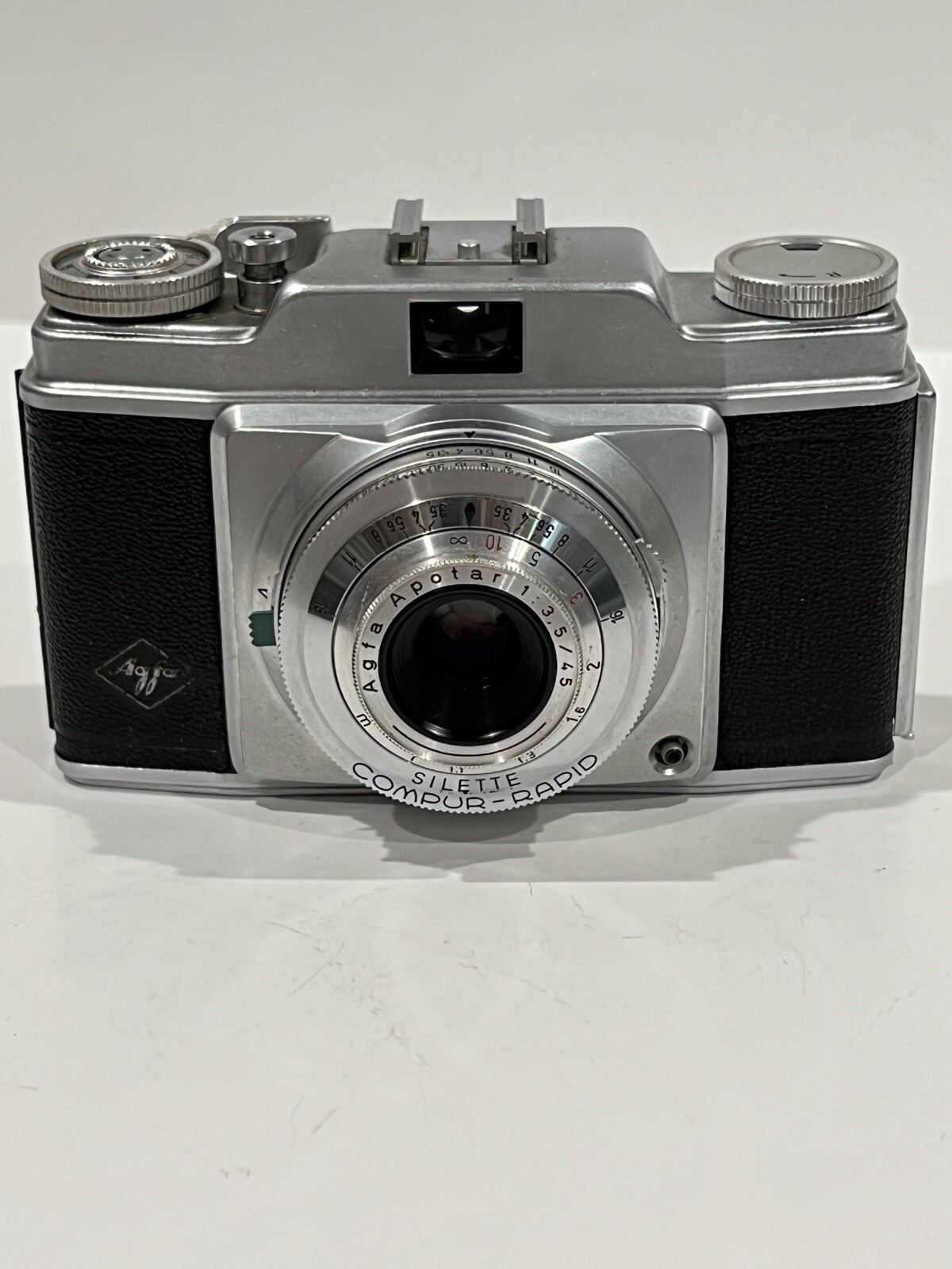 AGFA SILETTE CAMERA W/ APOTAR 45mm f/3.5 LENS + COMPUR RAPID SHUTTER – WORKING