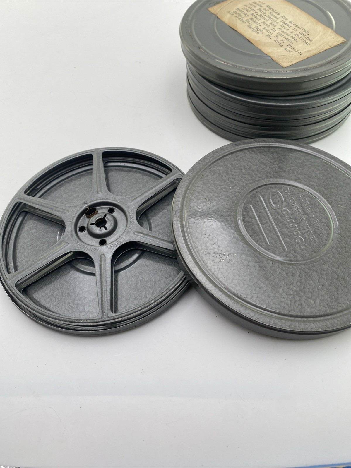VTG LOT Compco Corp ++ Metal Film Canisters w/Home Movies