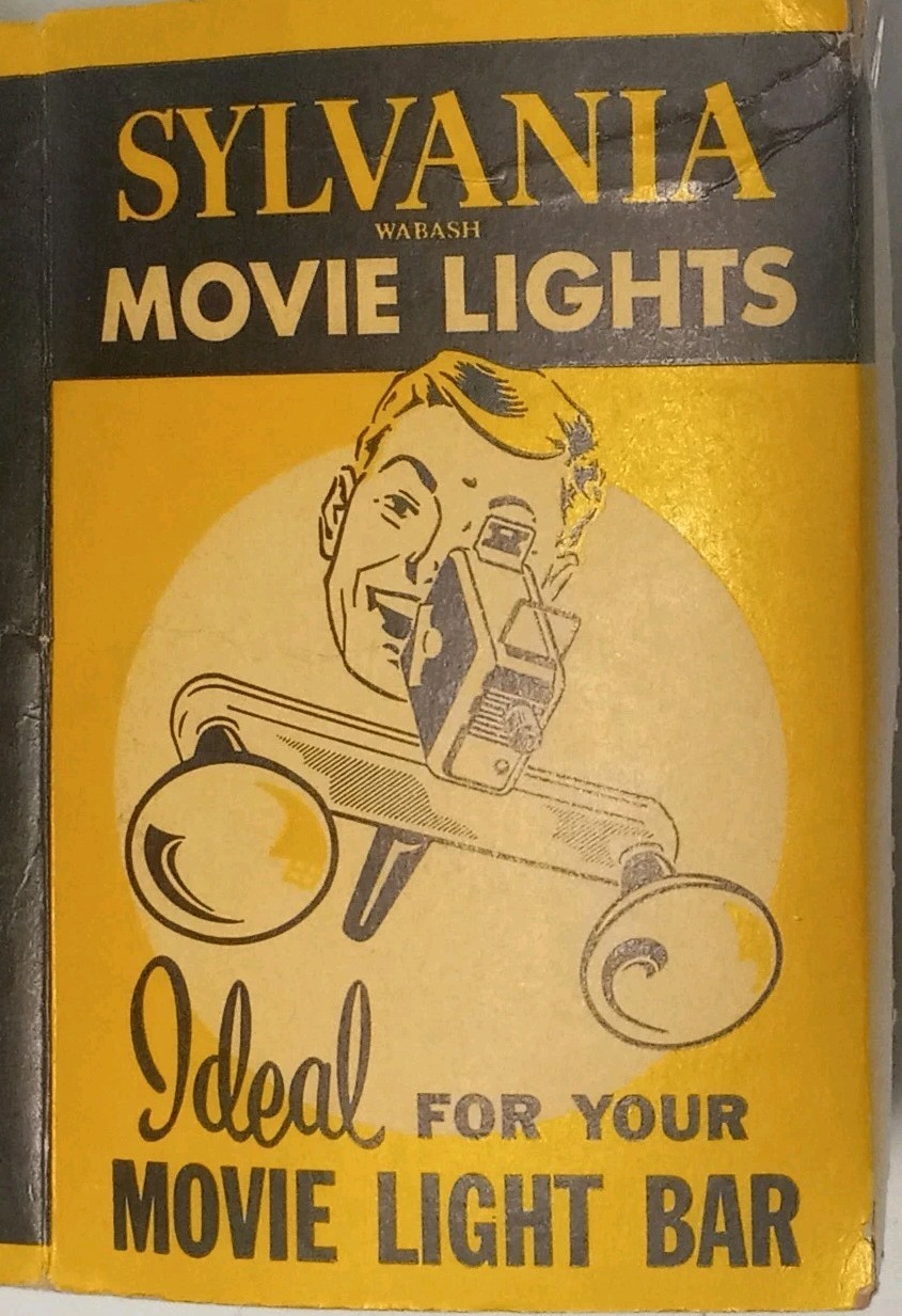Vintage 1960’s Sylvania Wabash R34 115-120V 375 Watt Movie Light Bulbs & Boxes