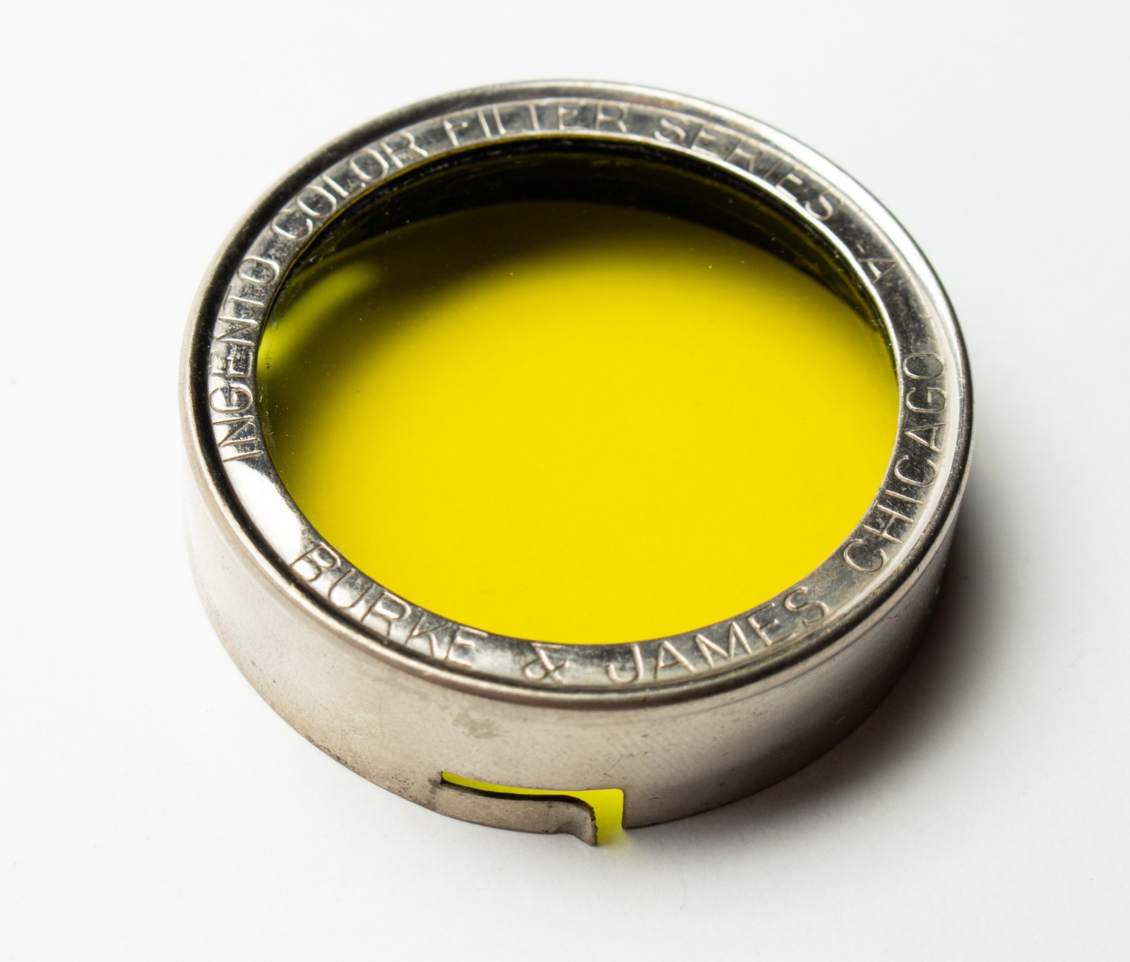 Vintage Burke & James Chicago 2″ Ingento Color Filter Series A Yellow Slip On K2