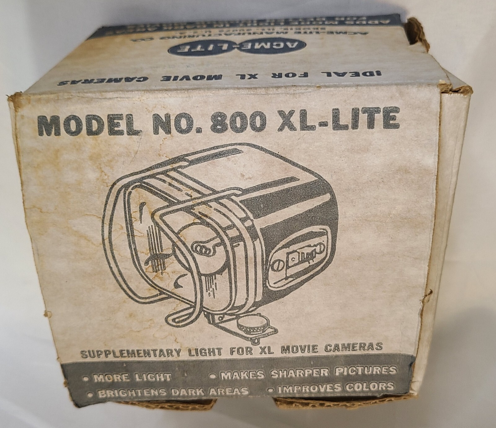 Vintage Acme-Lite Model No. 800 XL-Lite Camera Movie Light