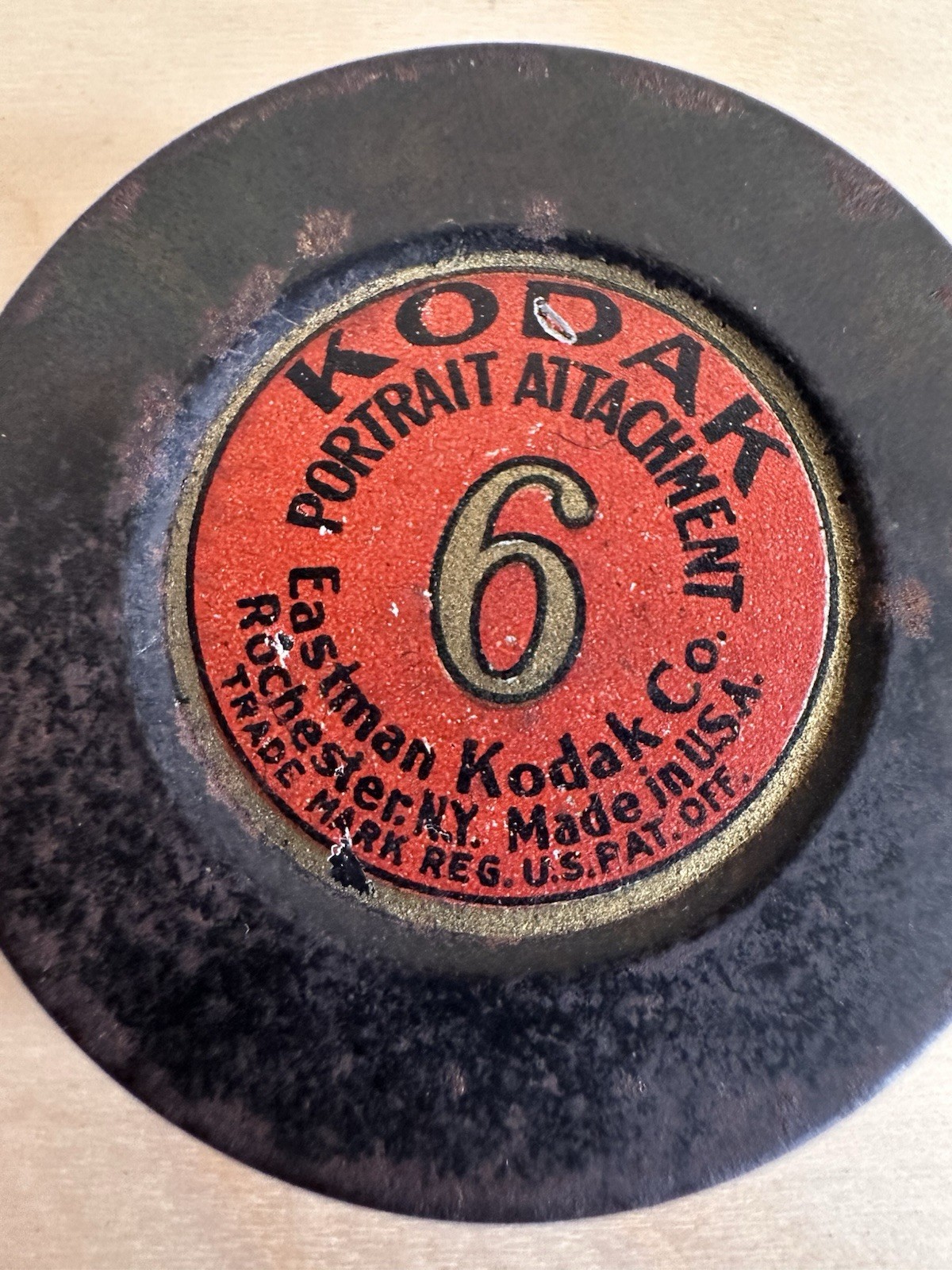 Antique Kodak Portrait Attachment No 6 Camera Lens Filter Rochester NY Case