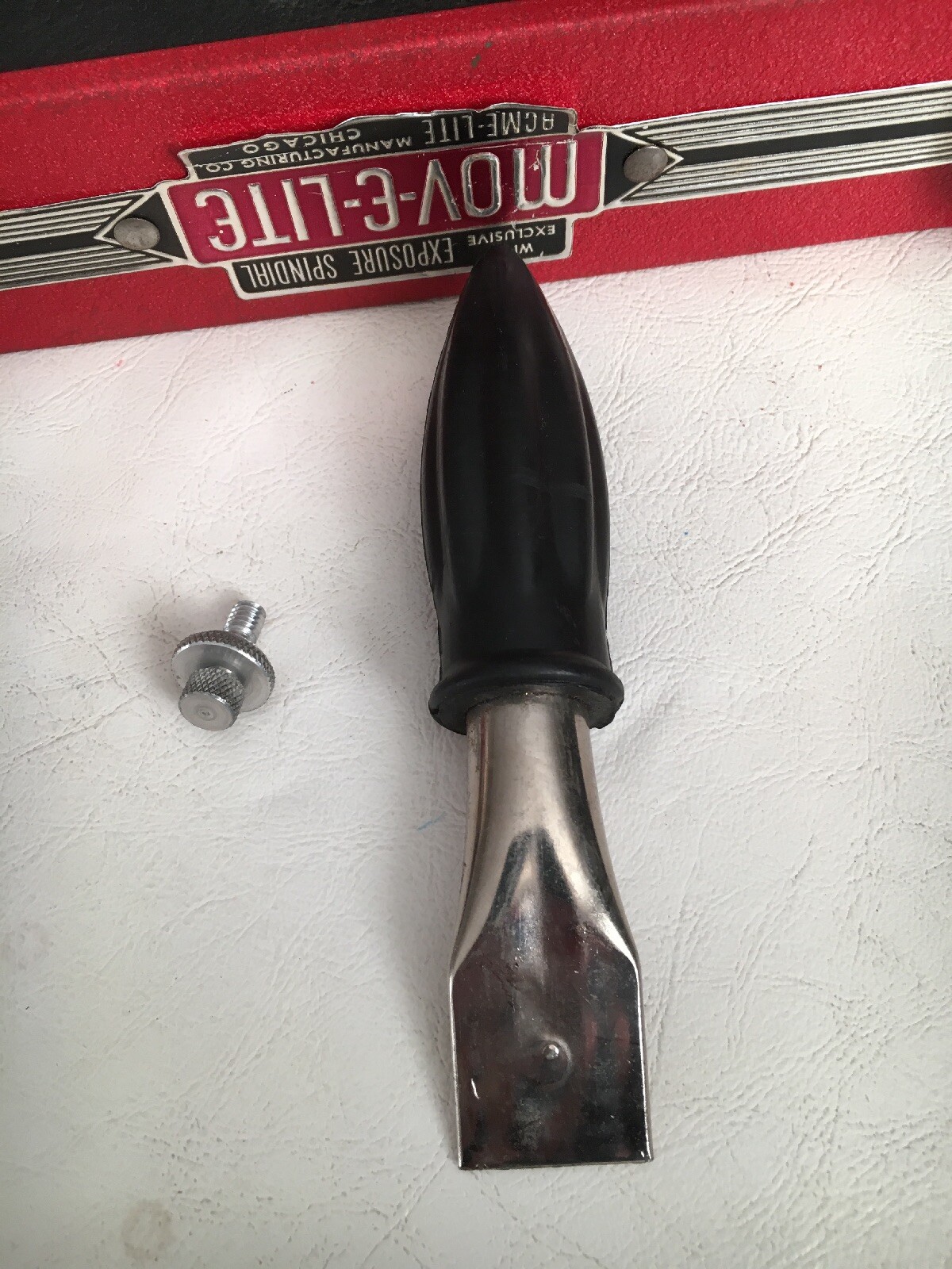 Vintage Acme Mov E Lite 4 Bulb Model Number 4 With Handle Screw And Original Box