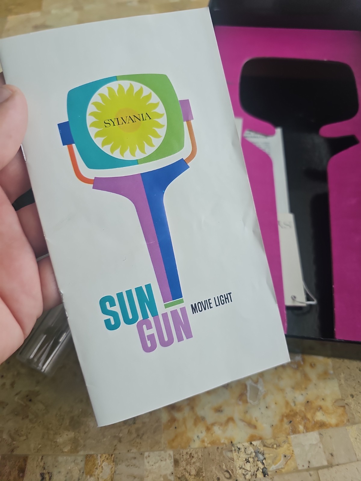 Sylvania SG-1 Sun Gun Movie Light Original Box Tested Working Manual VINTAGE