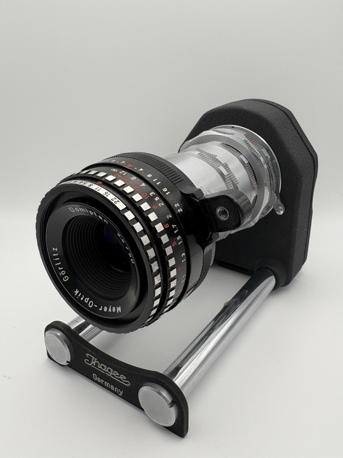 Meyer-Optik Görlitz Domiplan 50mm f/2.8 Lens with Ihagee Bellows Exakta