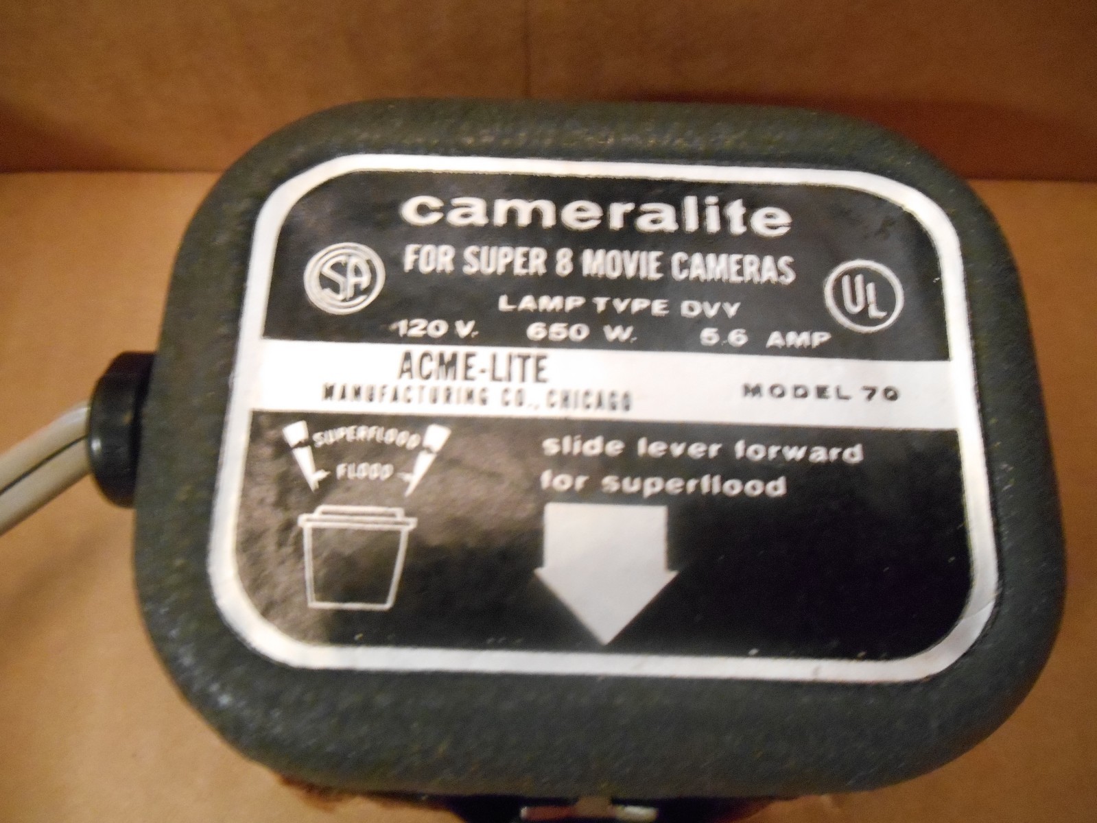 Camerlite Top Mount for Super 8 Cameras in Original Box / Papers VTG GE Acme