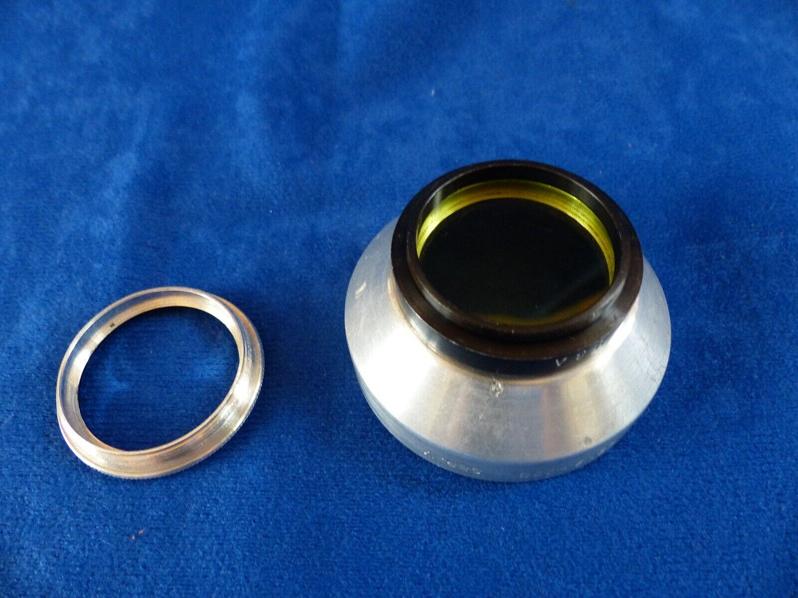 Vintage series V Enteco lens shade and Tiffen adapter ring, yellow filter