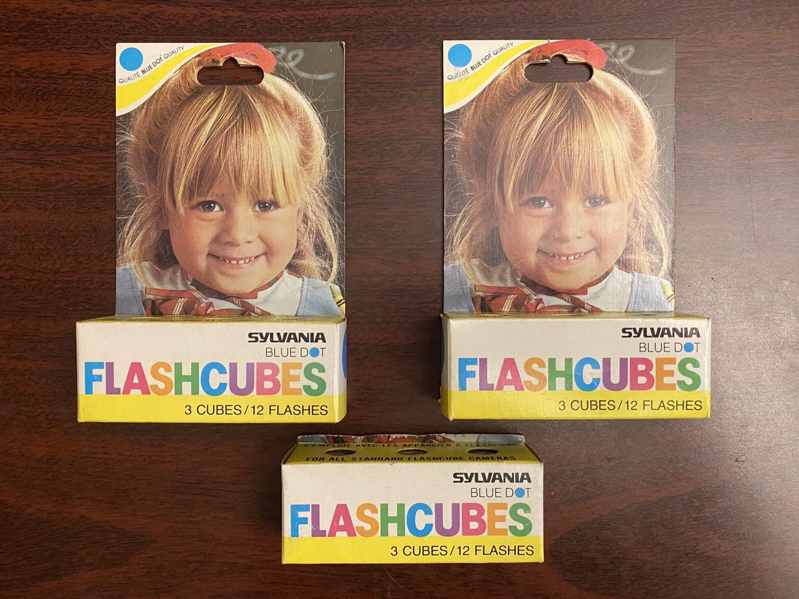 Sealed Cubes Lot Sylvania Blue Dot Magicubes 3 Box of 3 Vintage Flash 1970s