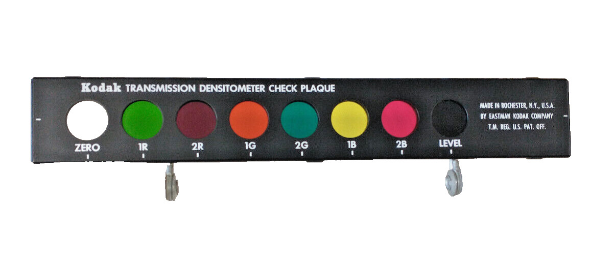 Vtg Eastman Kodak Transmission Densitometer Check Plaque – 1986 #170 Photography
