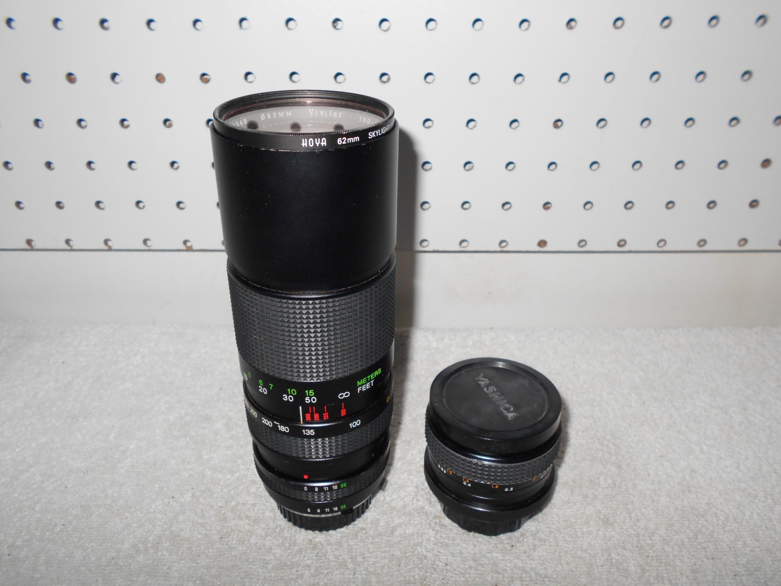 VIVITAR 100-300MM TELEPHOTO ZOOM & AUTO OLYMPIA MC WIDE ANGLE LENS LOT