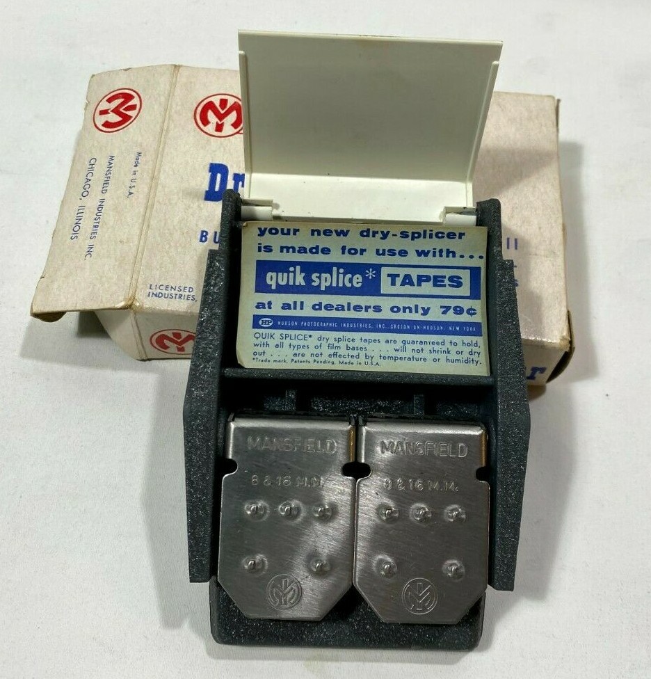 Vintage 8mm 16mm Movie Film Splicer Mansfield Chicago Illinois USA (SUPER CLEAN)