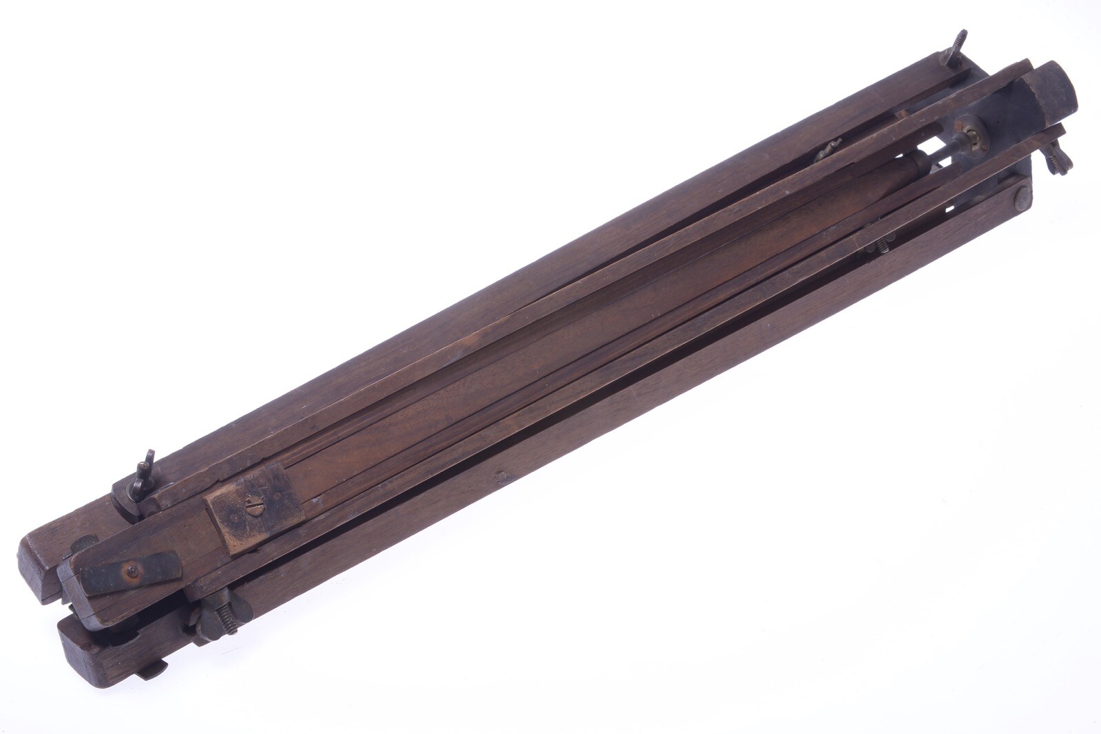 ✅ ANTIQUE WOOD TRIPOD 131CM 51.57″ GLASS FALLING PLATE LARGE FORMAT FIELD CAMERA